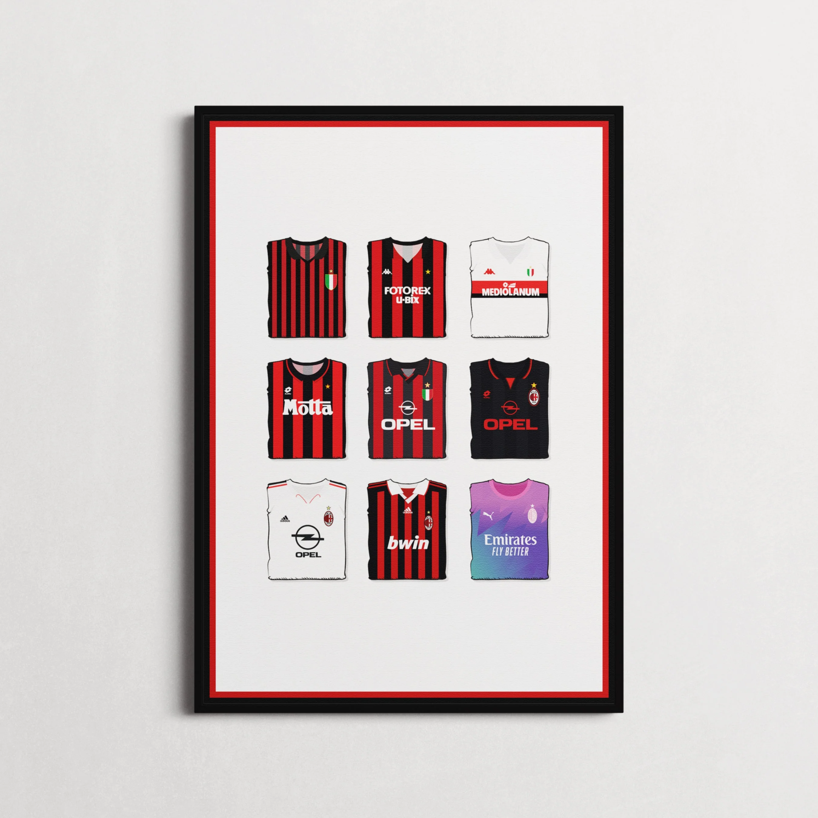 AC Milan Collection Heavyweight Art Print