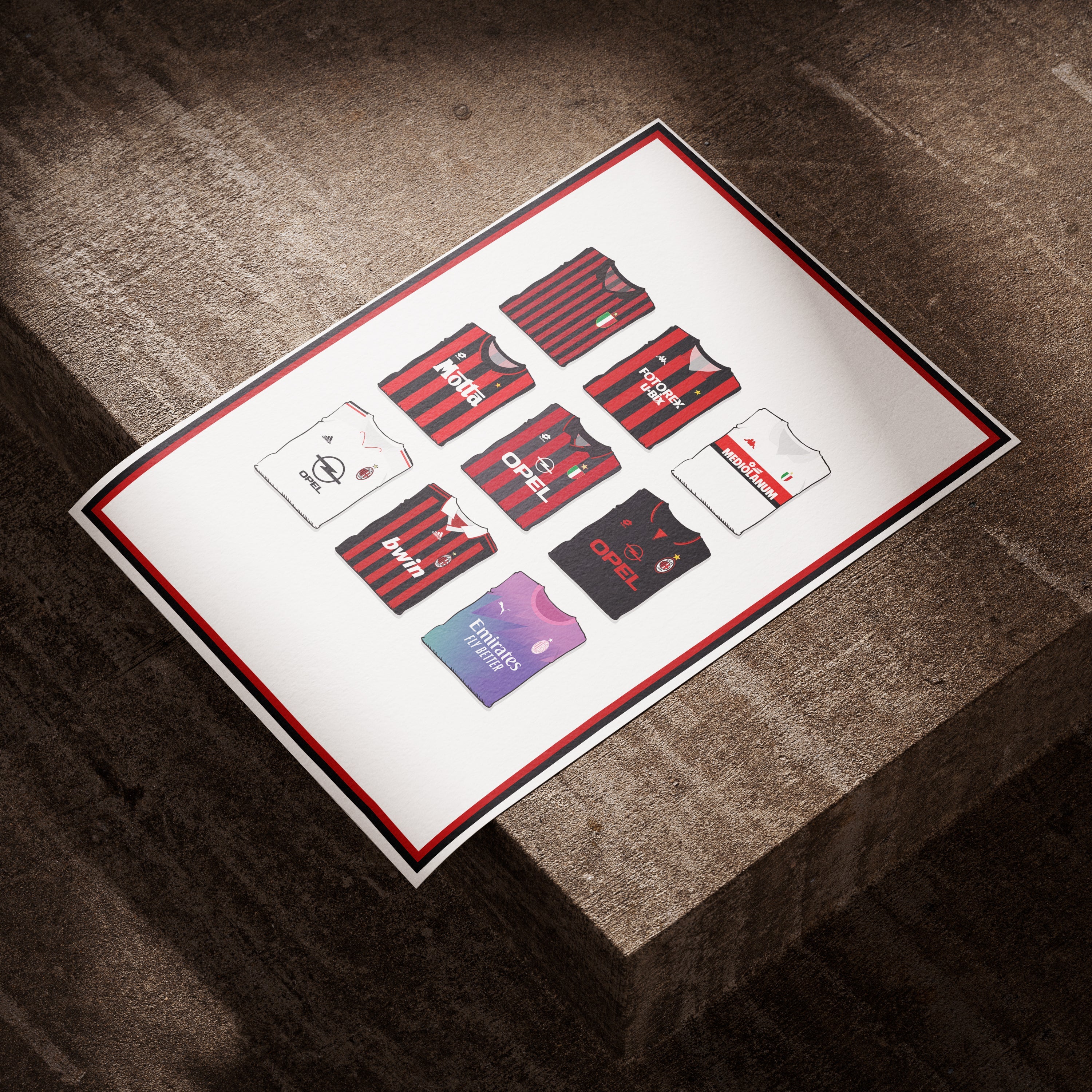 AC Milan Collection Heavyweight Art Print - Image 3
