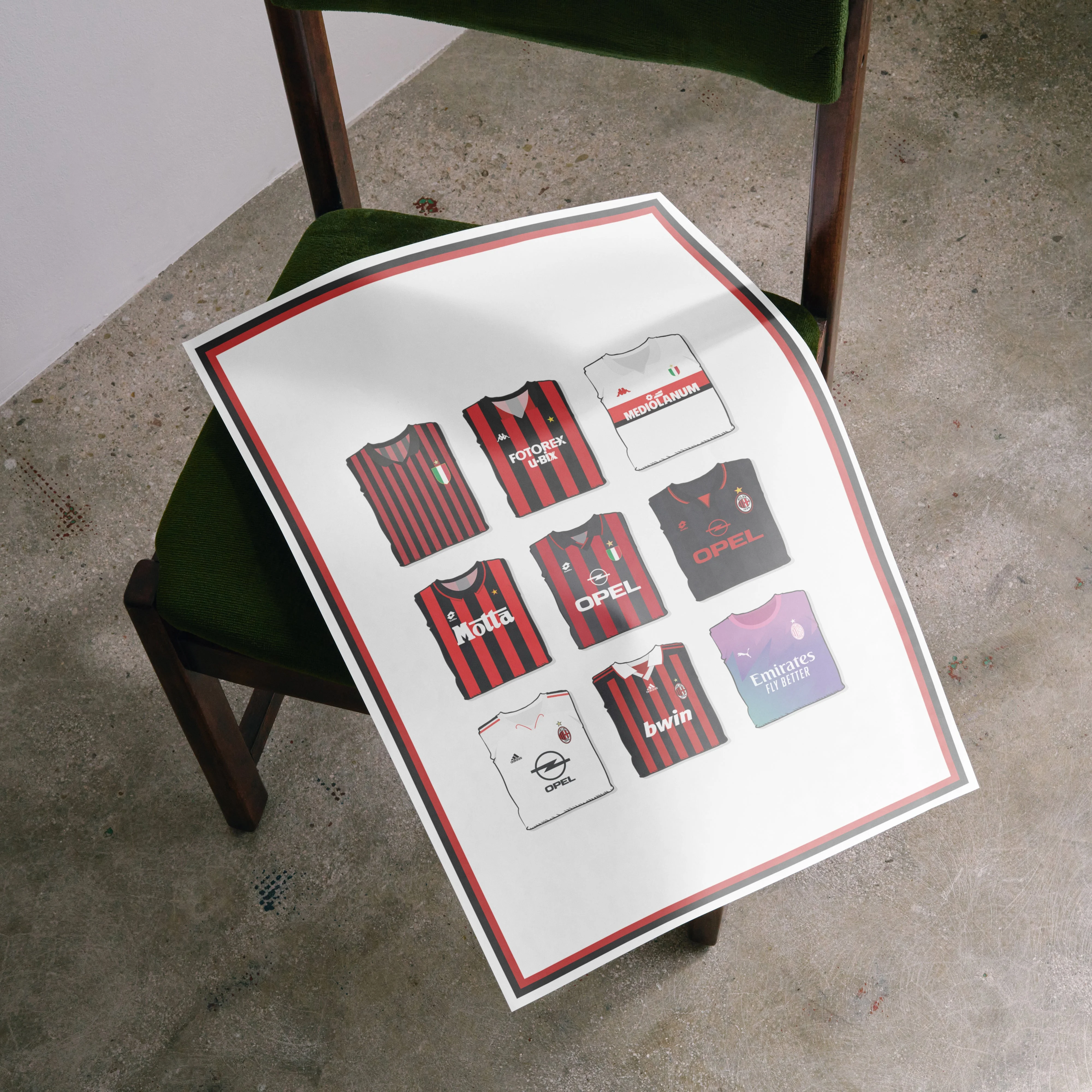 AC Milan Collection Heavyweight Art Print - Image 5