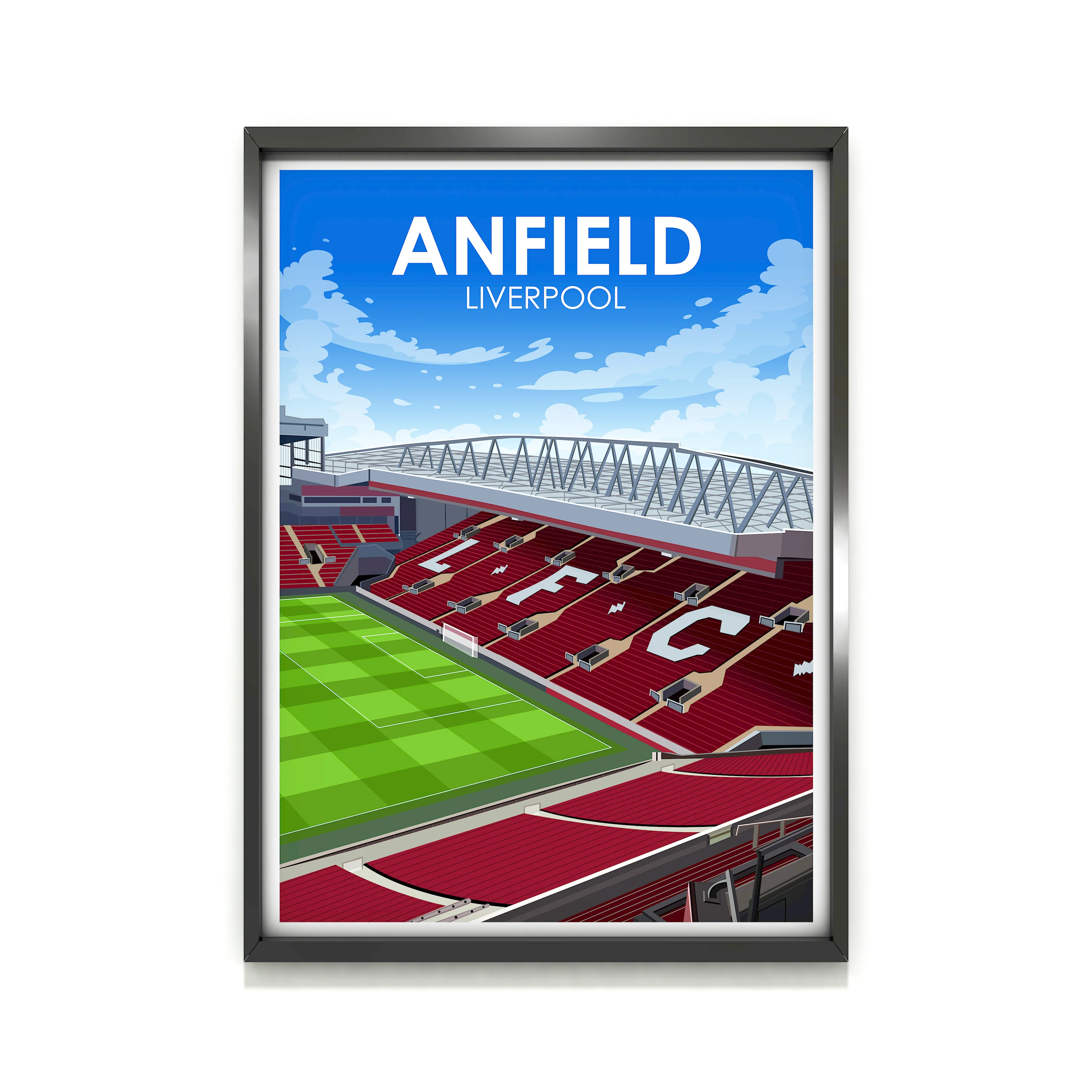 Anfield Heavyweight Art Print - Football Post - Perfect Gift - Birthday Present for Him - Image 2