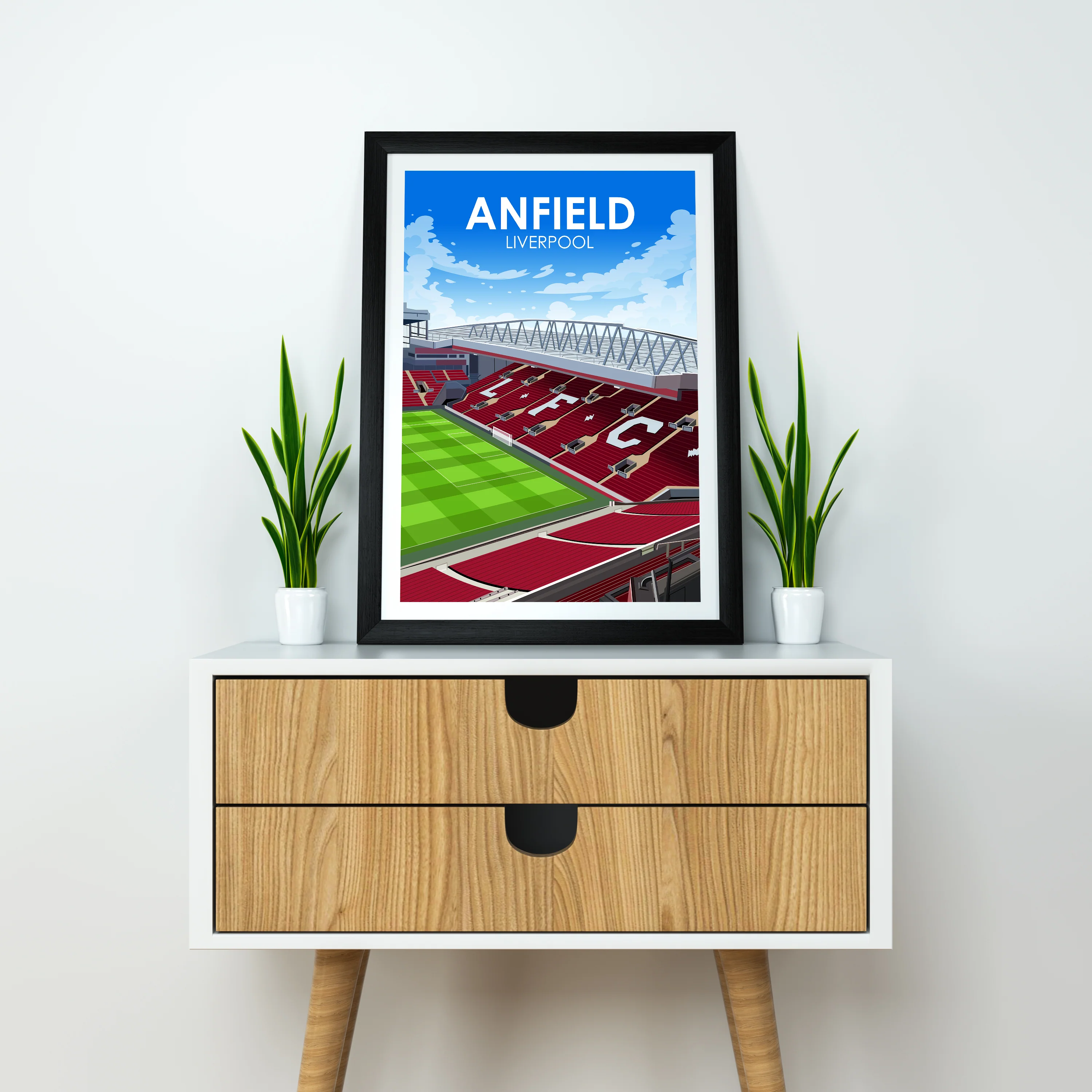 Anfield Heavyweight Art Print - Football Post - Perfect Gift - Birthday Present for Him - Image 4