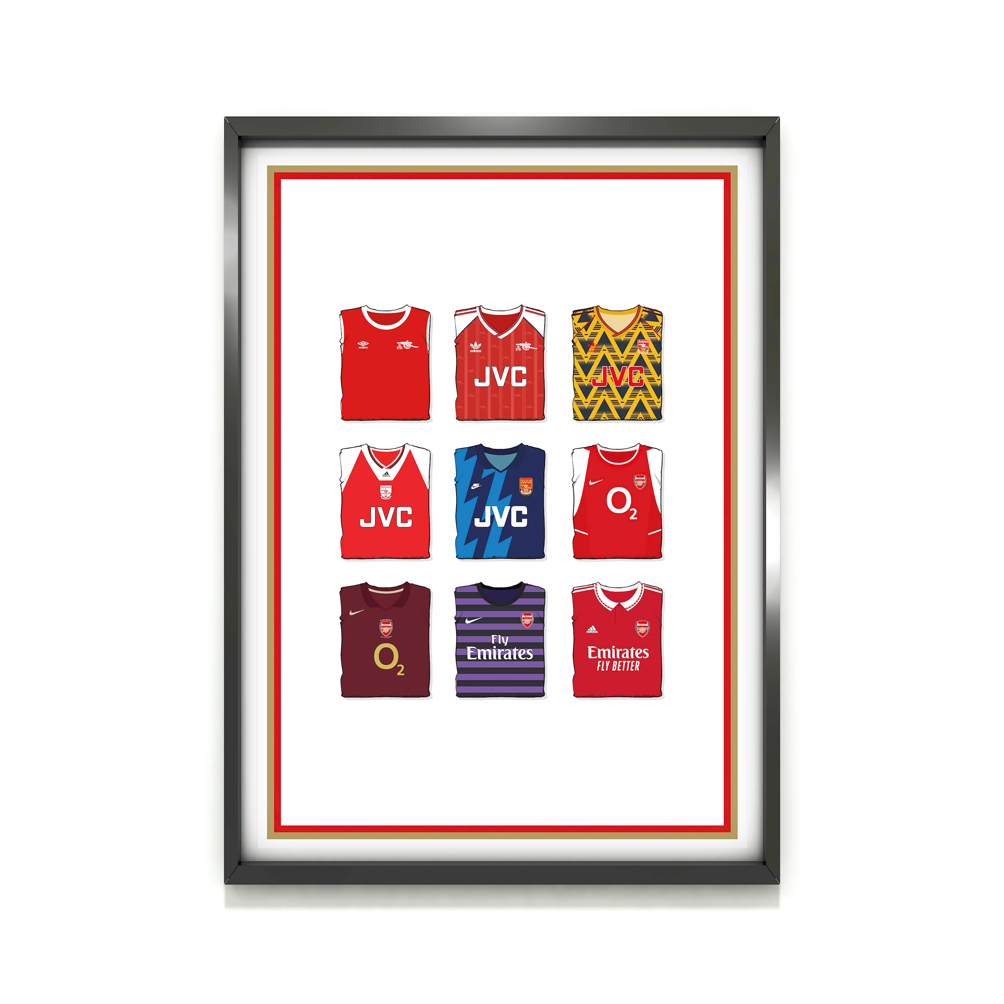 Arsenal Collection Heavyweight Art Print - Football Post - Perfect Gift - Birthday Present for Him - Image 2