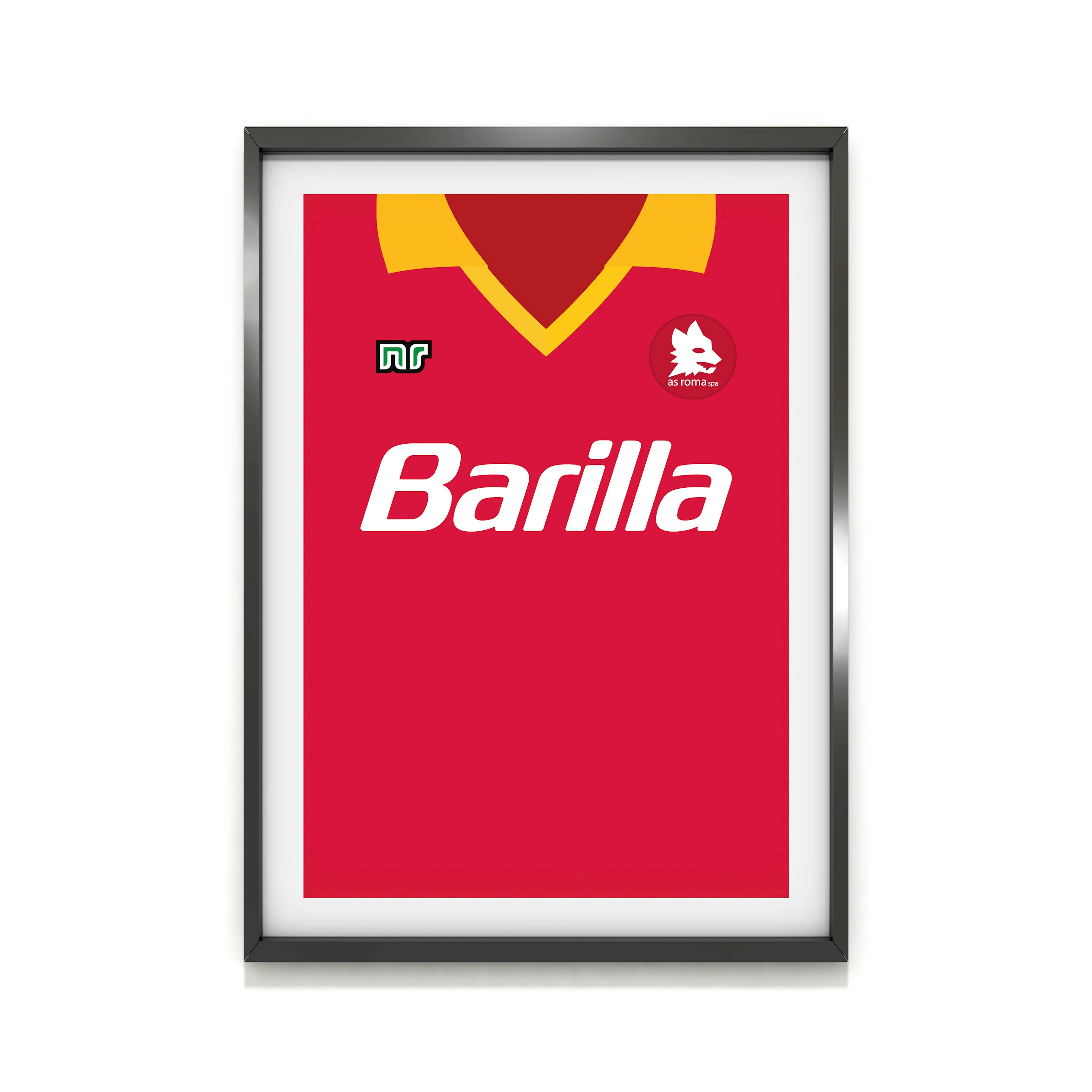 AS Roma (Front) Heavyweight Art Print - Football Post - Perfect Gift - Birthday Present for Him - Image 2