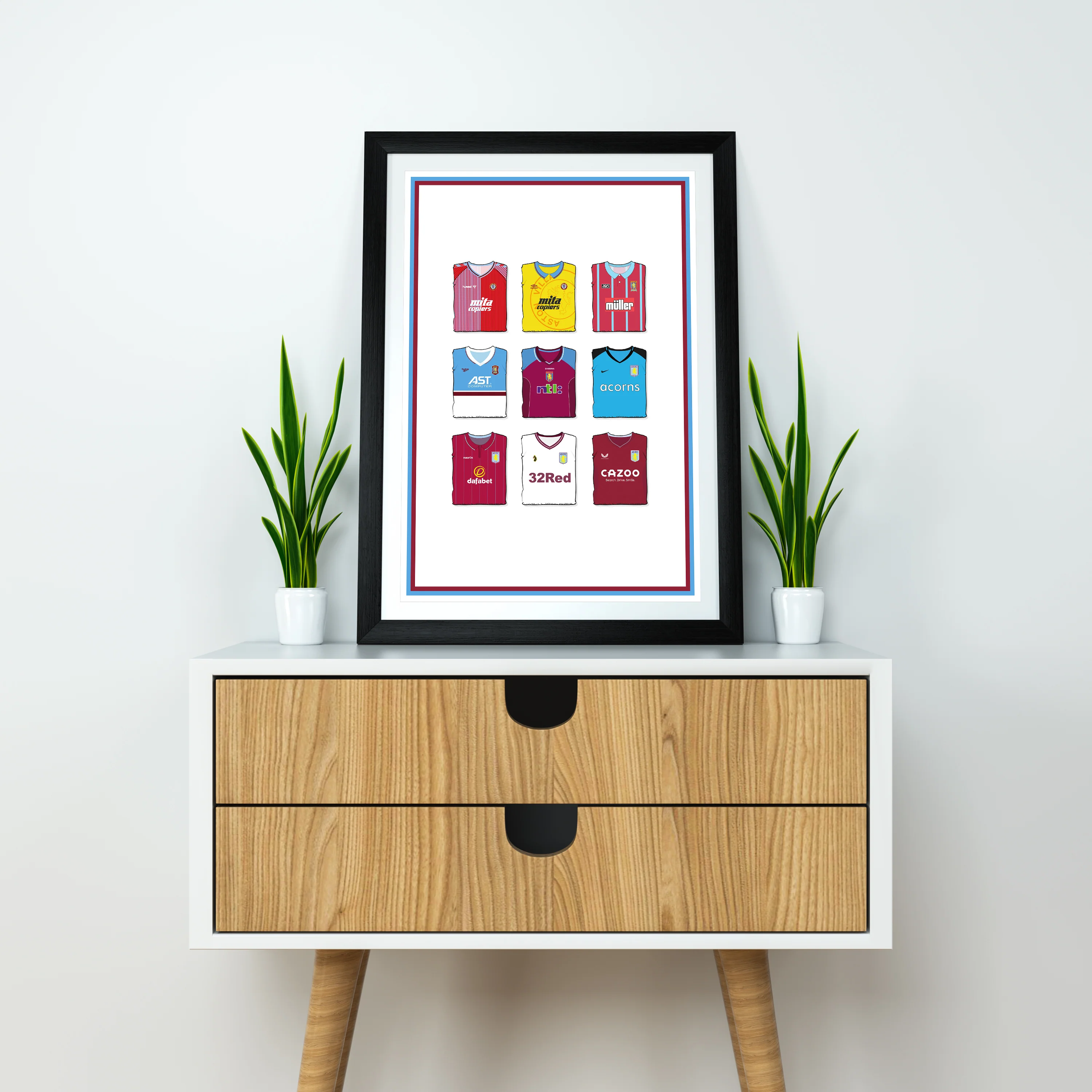 Aston Villa Collection Heavyweight Art Print - Football Post - Perfect Gift - Birthday Present for Him - Image 3