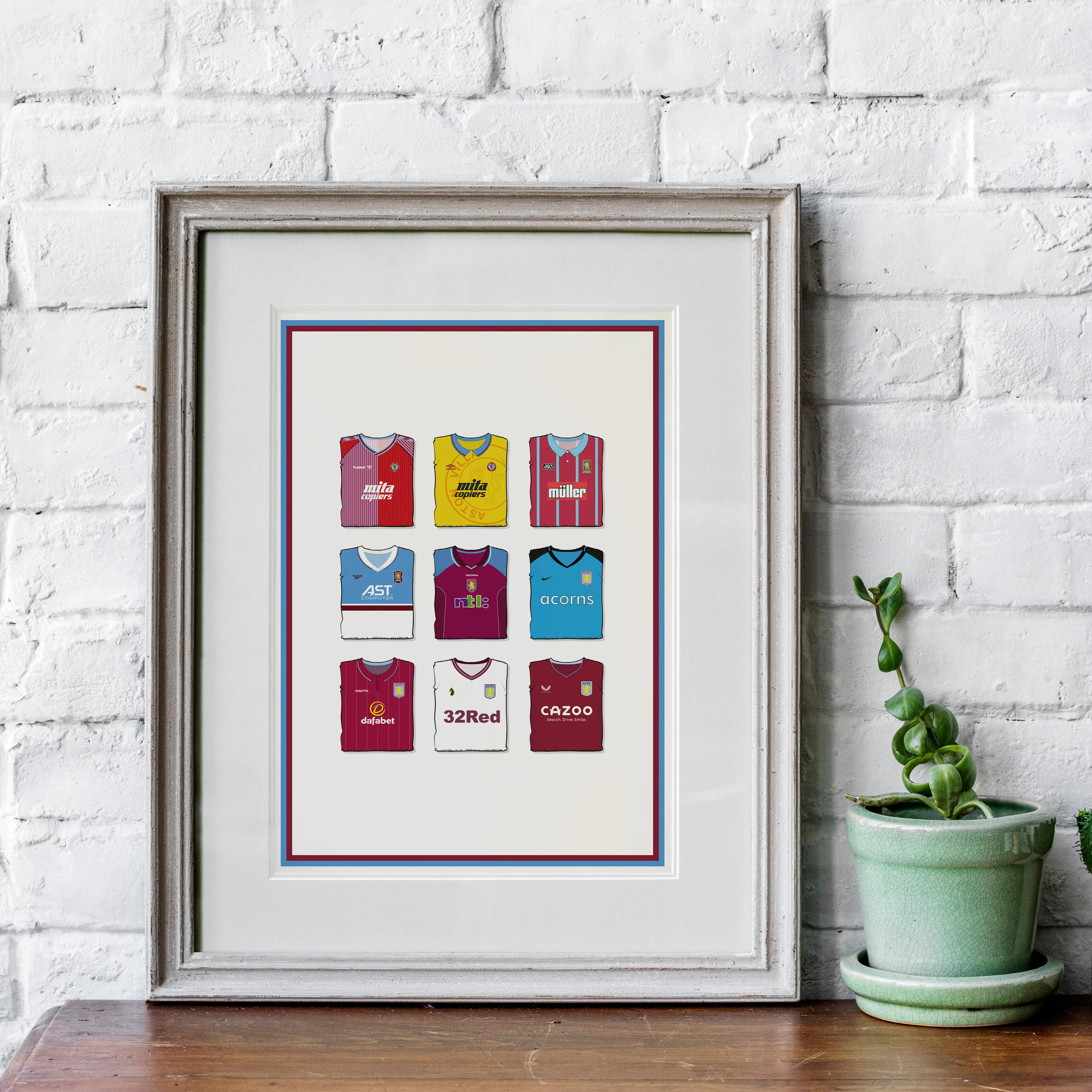 Aston Villa Collection Heavyweight Art Print - Football Post - Perfect Gift - Birthday Present for Him - Image 4