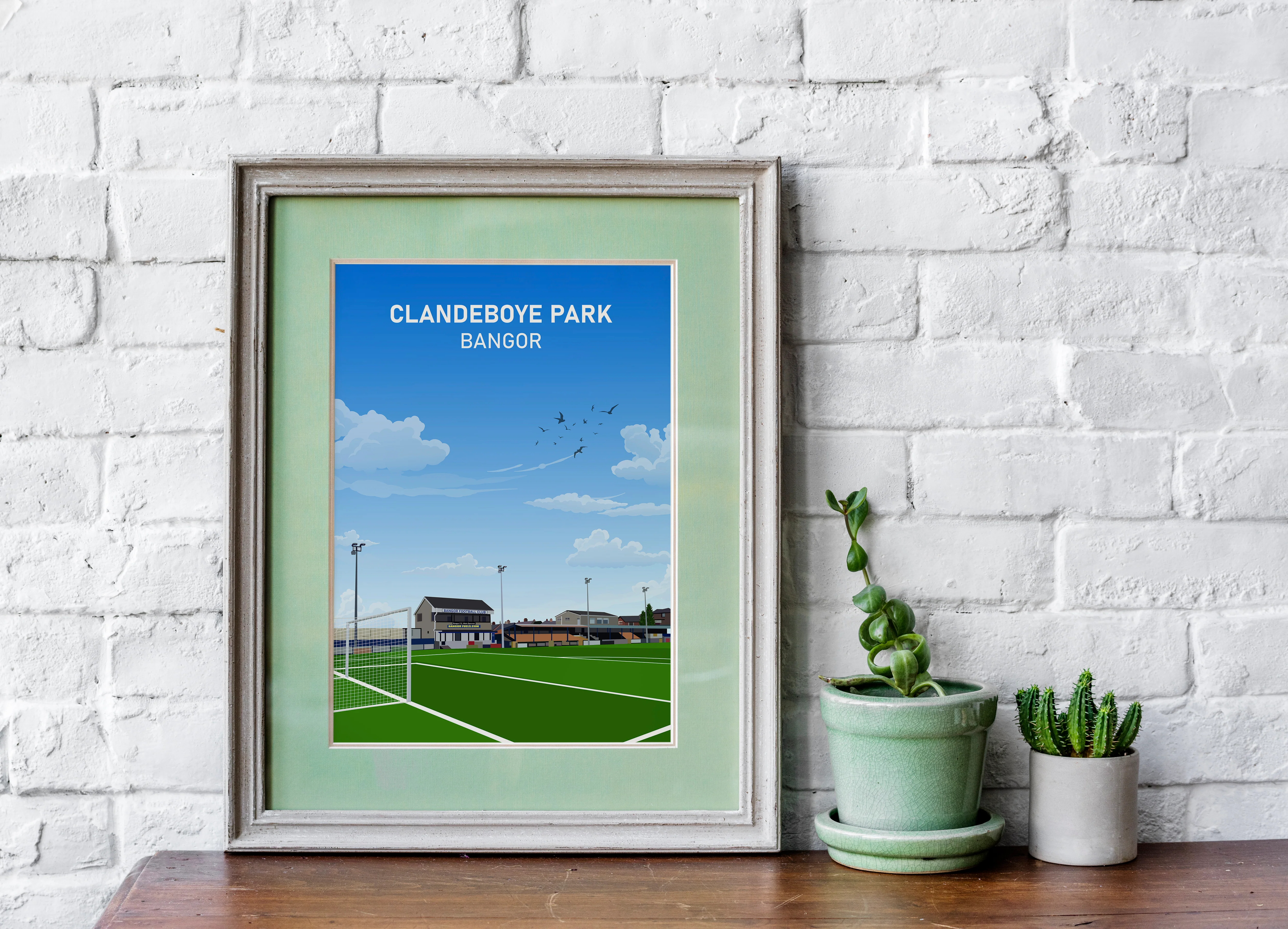 Bangor FC Clandeboye Park Heavyweight Art Print - Football Post - Perfect Gift - Birthday Present for Him - Image 4