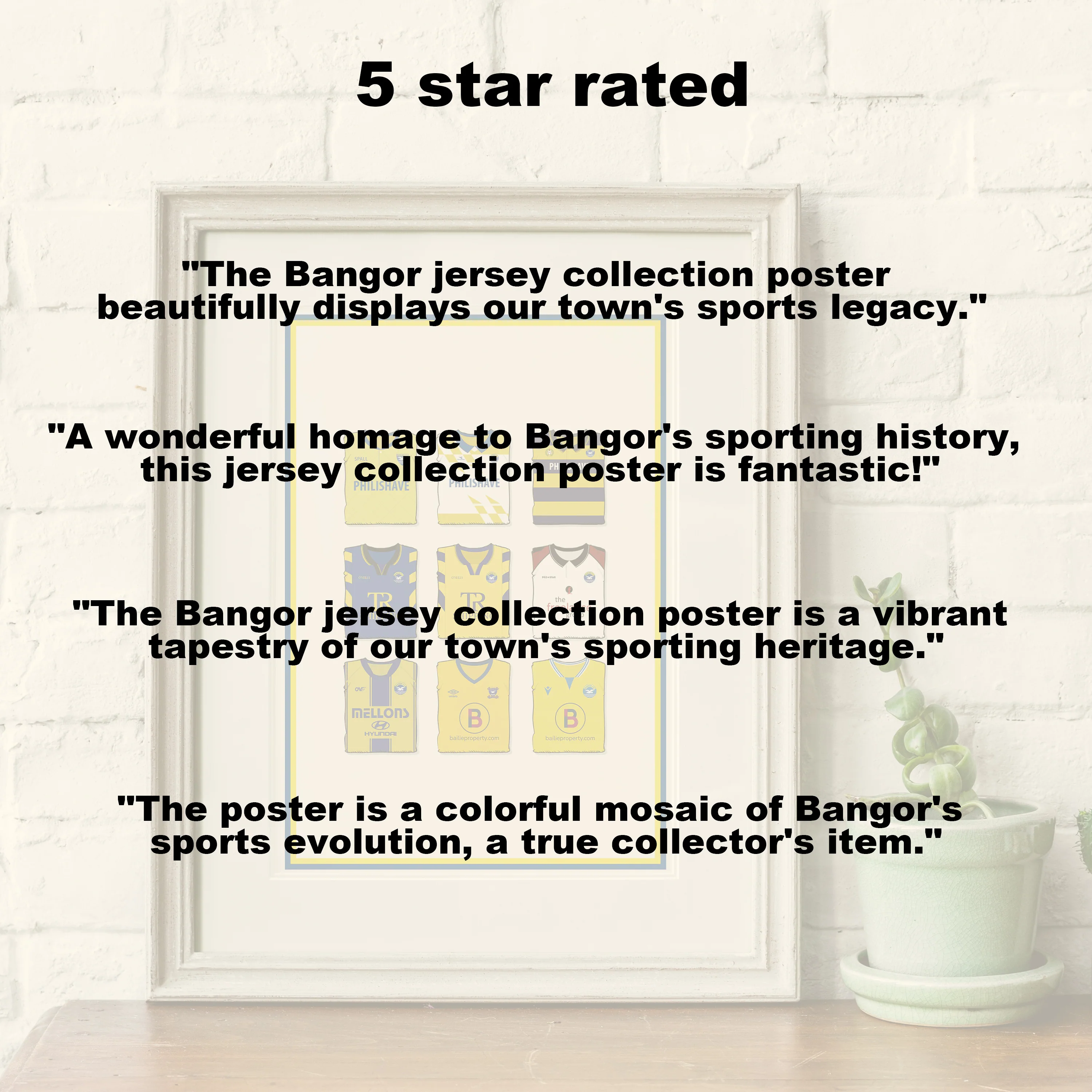 Bangor Heavyweight Art Print - Football Post - Perfect Gift - Birthday Present for Him - Image 6