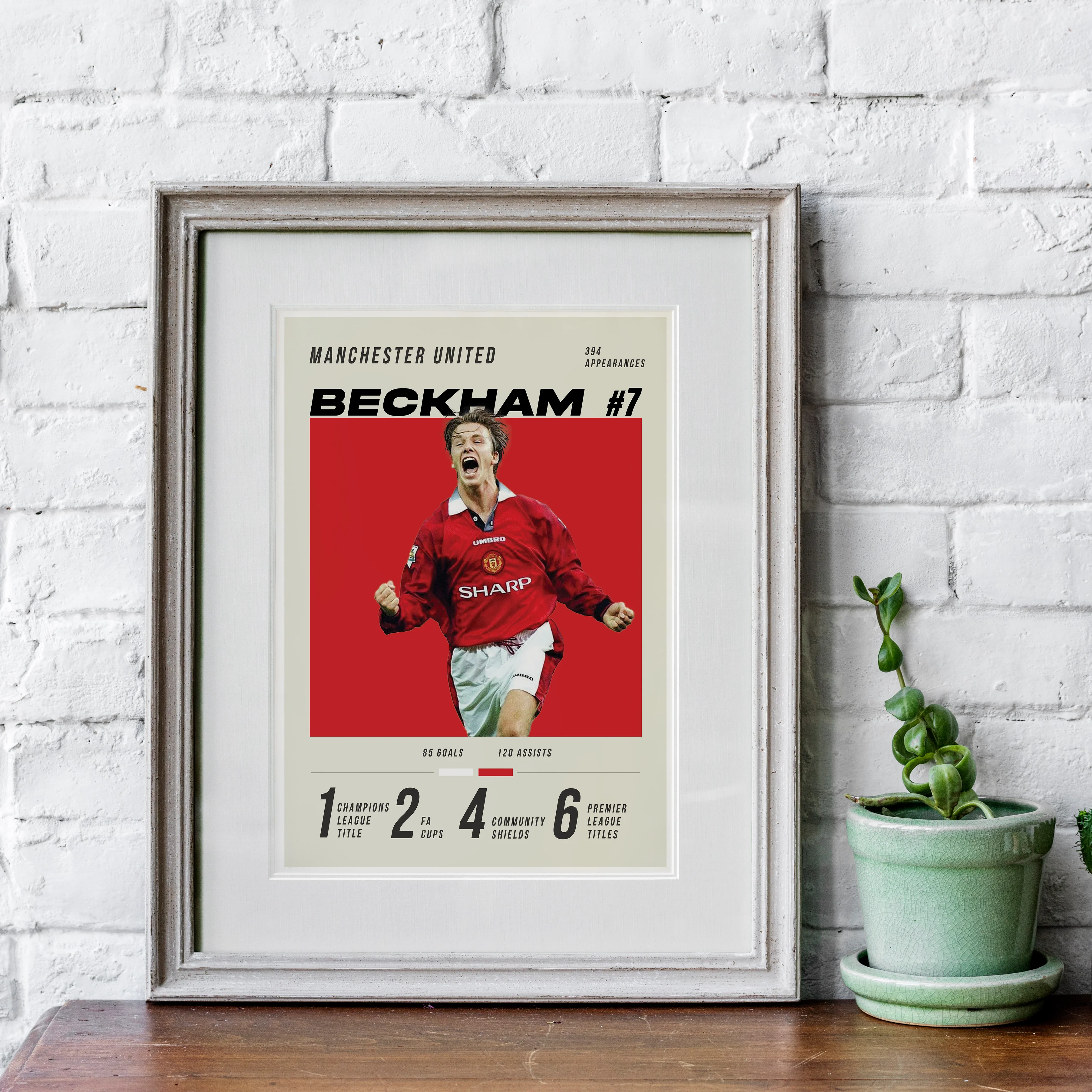 Beckham Heavyweight Art Print - Football Post - Perfect Gift - Birthday Present for Him - Image 3
