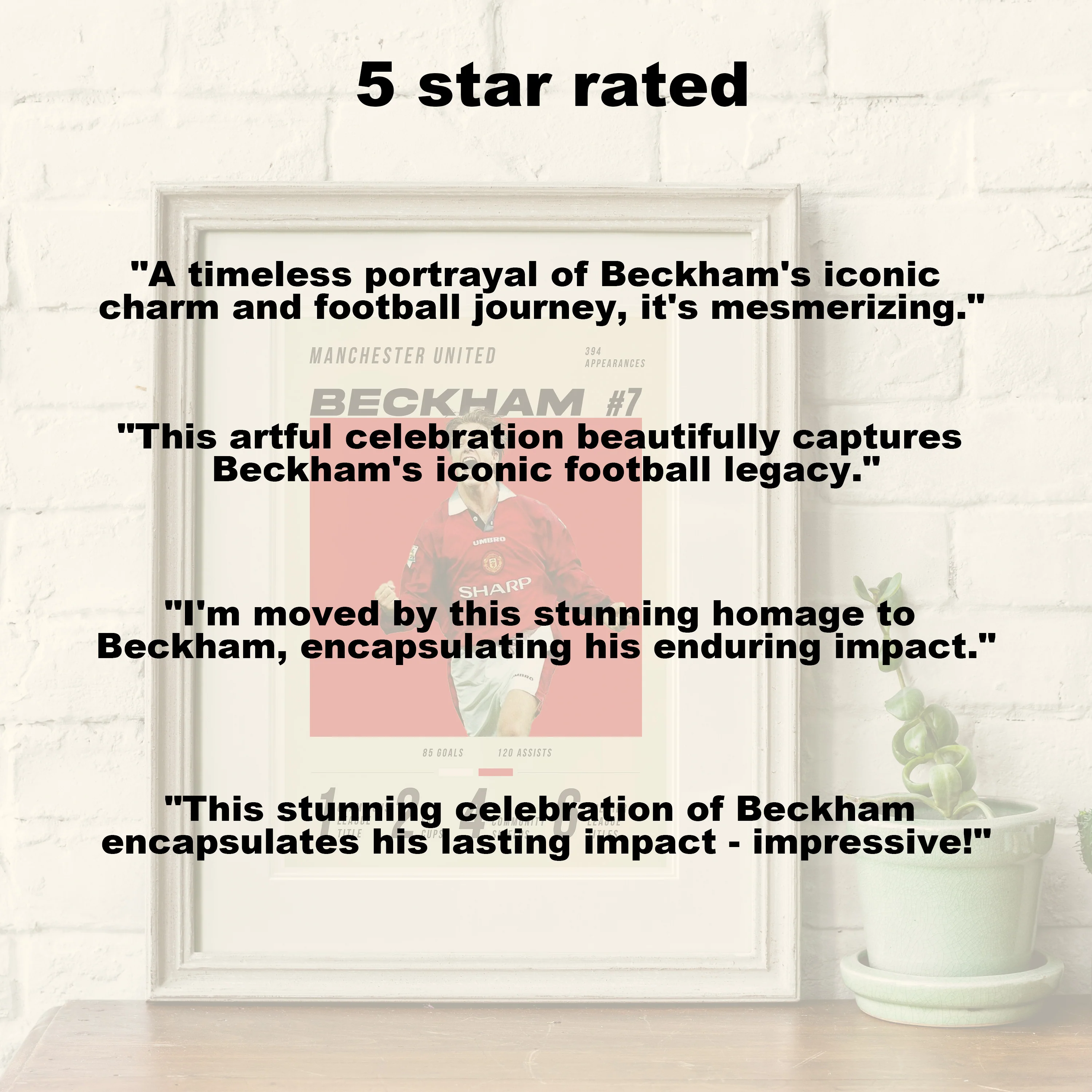 Beckham Heavyweight Art Print - Football Post - Perfect Gift - Birthday Present for Him - Image 6