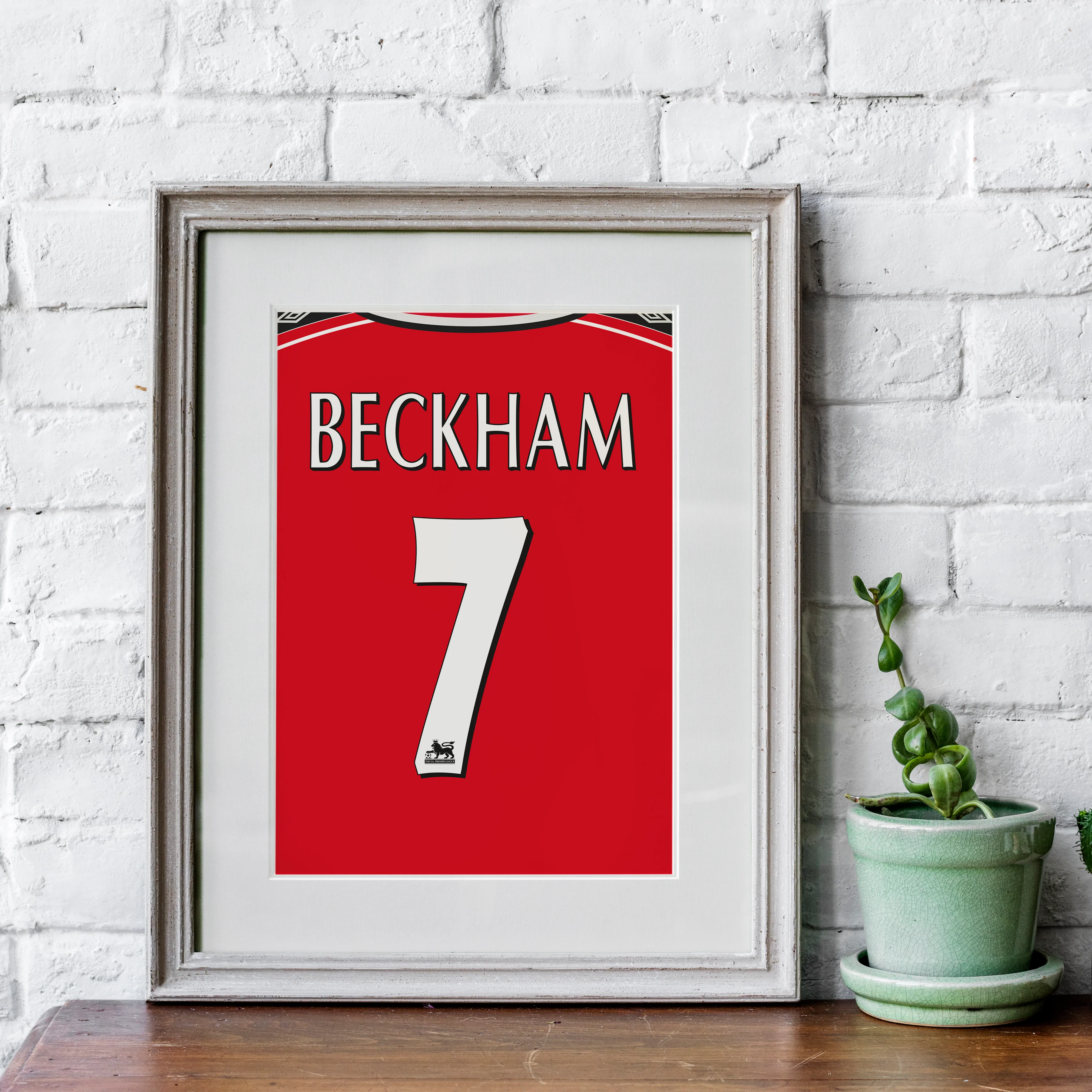 Beckham Manchester Utd (Back) Heavyweight Art Print - Football Post - Perfect Gift - Birthday Present for Him - Image 4