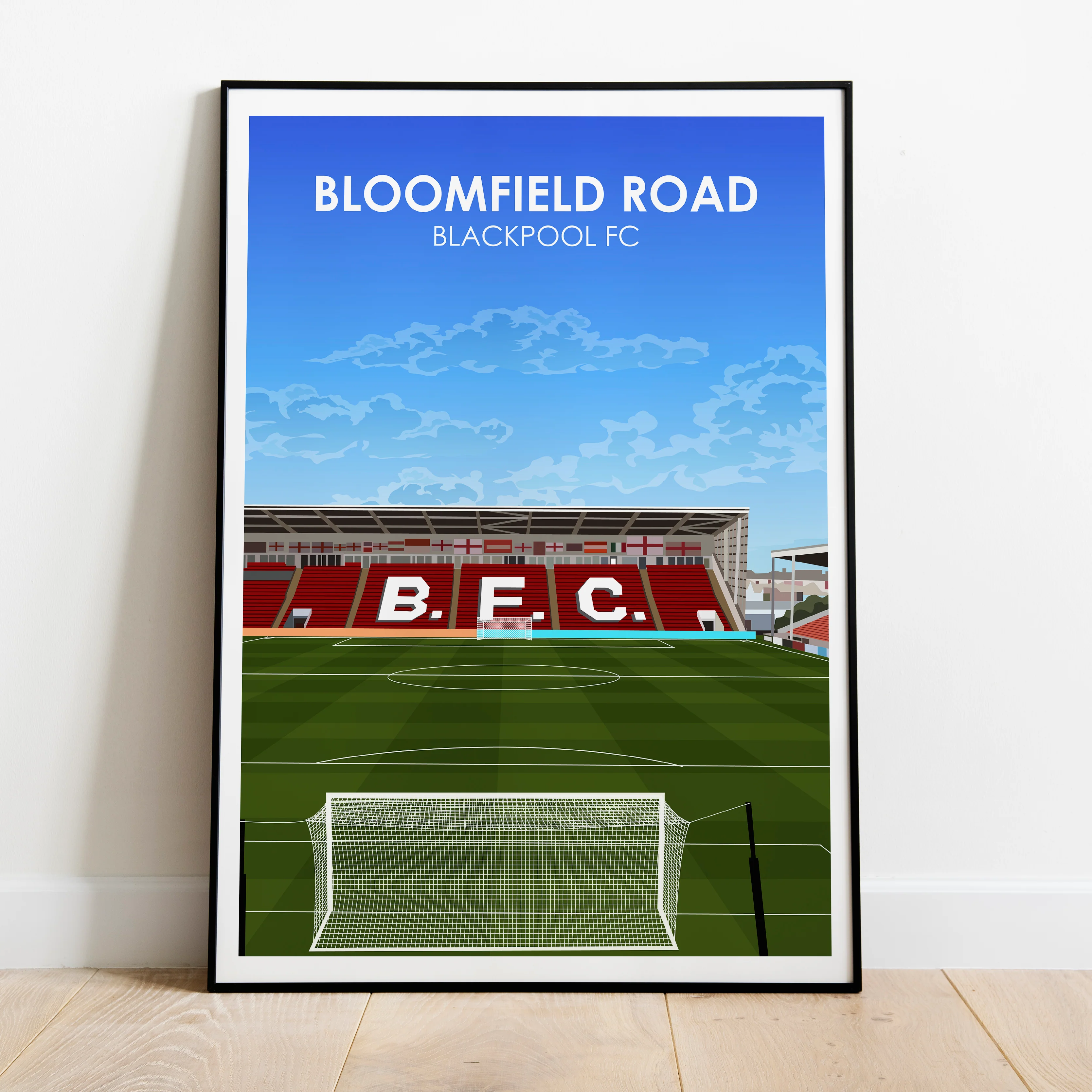 Bloomfield Road Heavyweight Art Print - Football Post - Perfect Gift - Birthday Present for Him