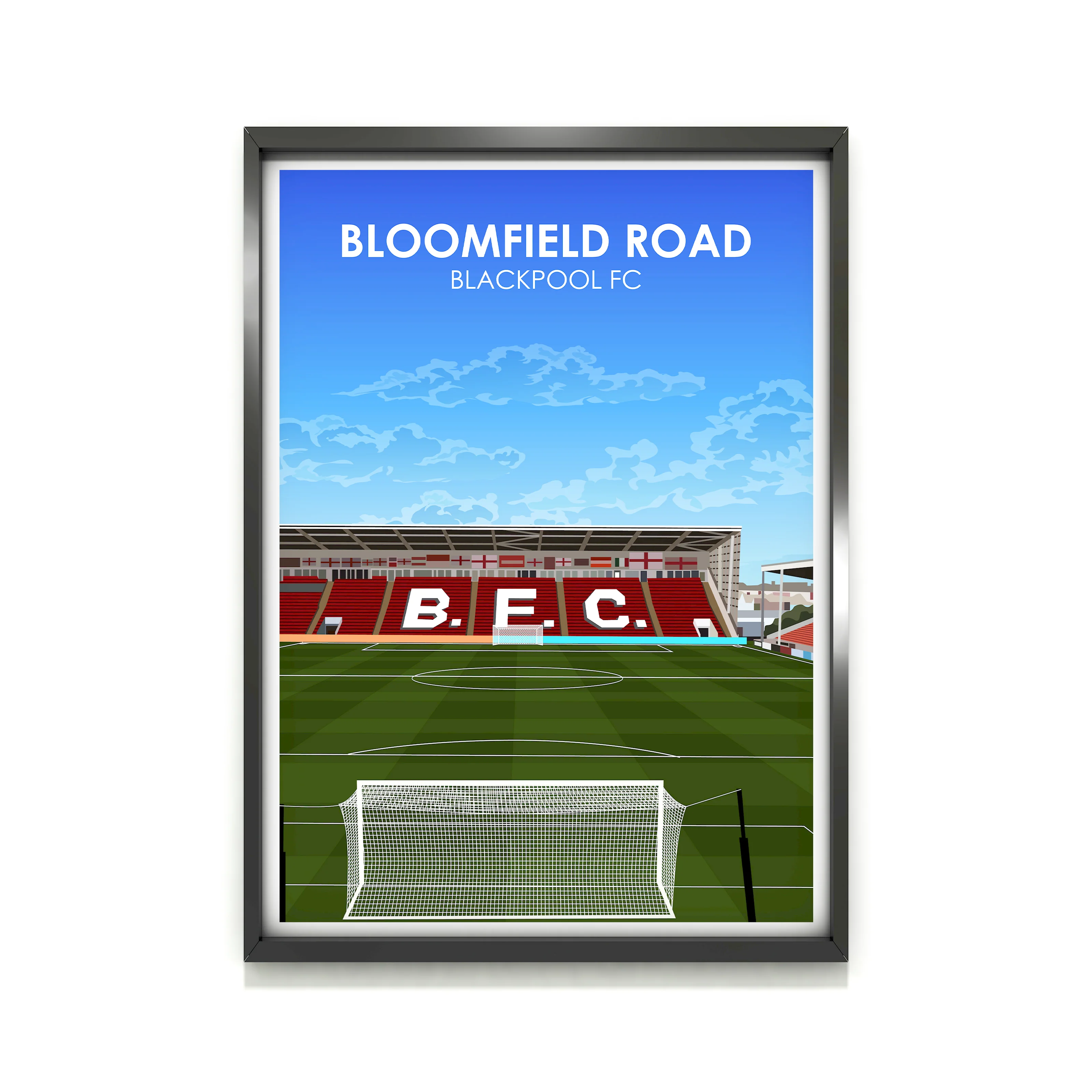 Bloomfield Road Heavyweight Art Print - Football Post - Perfect Gift - Birthday Present for Him - Image 2
