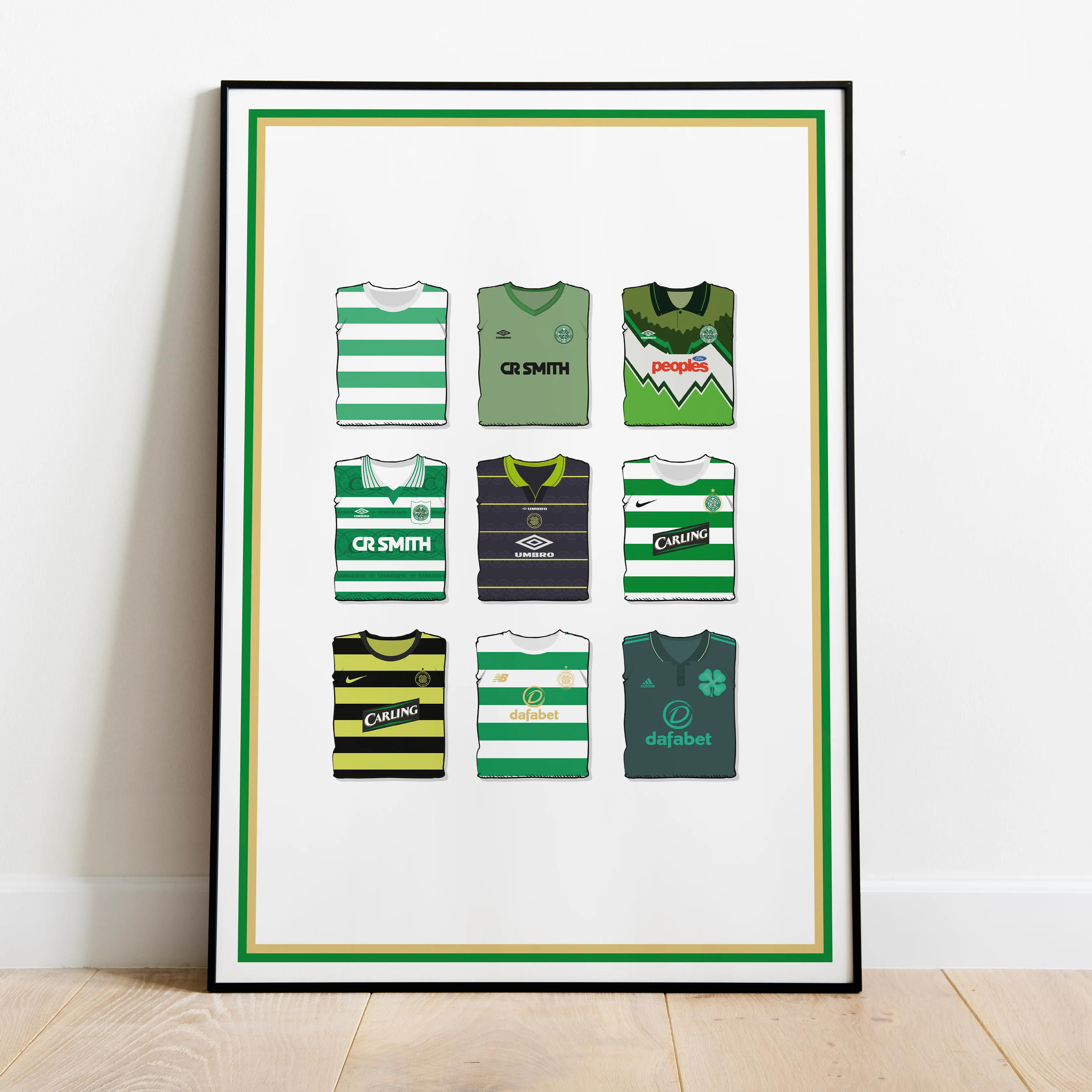Celtic Collection Heavyweight Art Print - Football Post - Perfect Gift - Birthday Present for Him