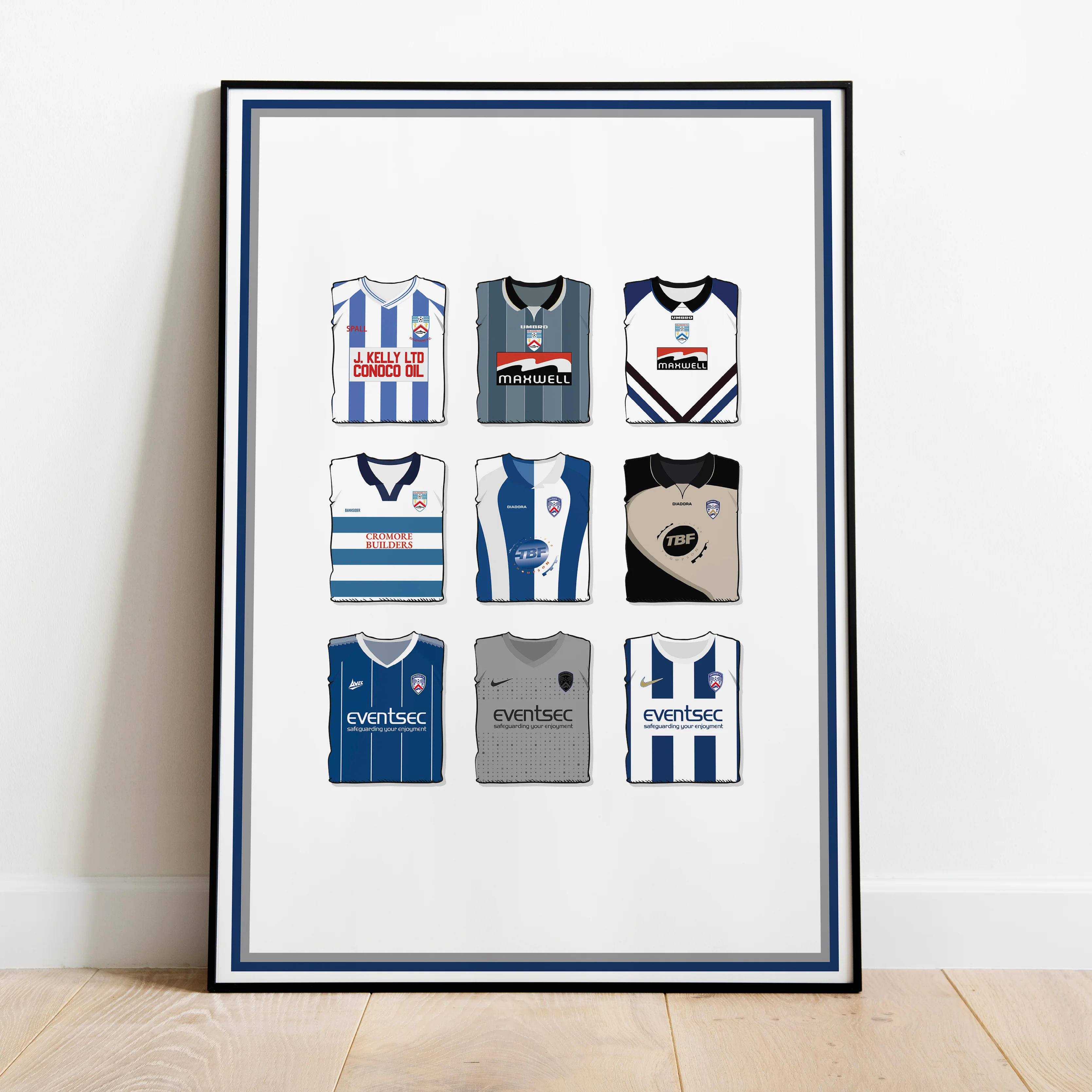 Coleraine Heavyweight Art Print - Football Post - Perfect Gift - Birthday Present for Him