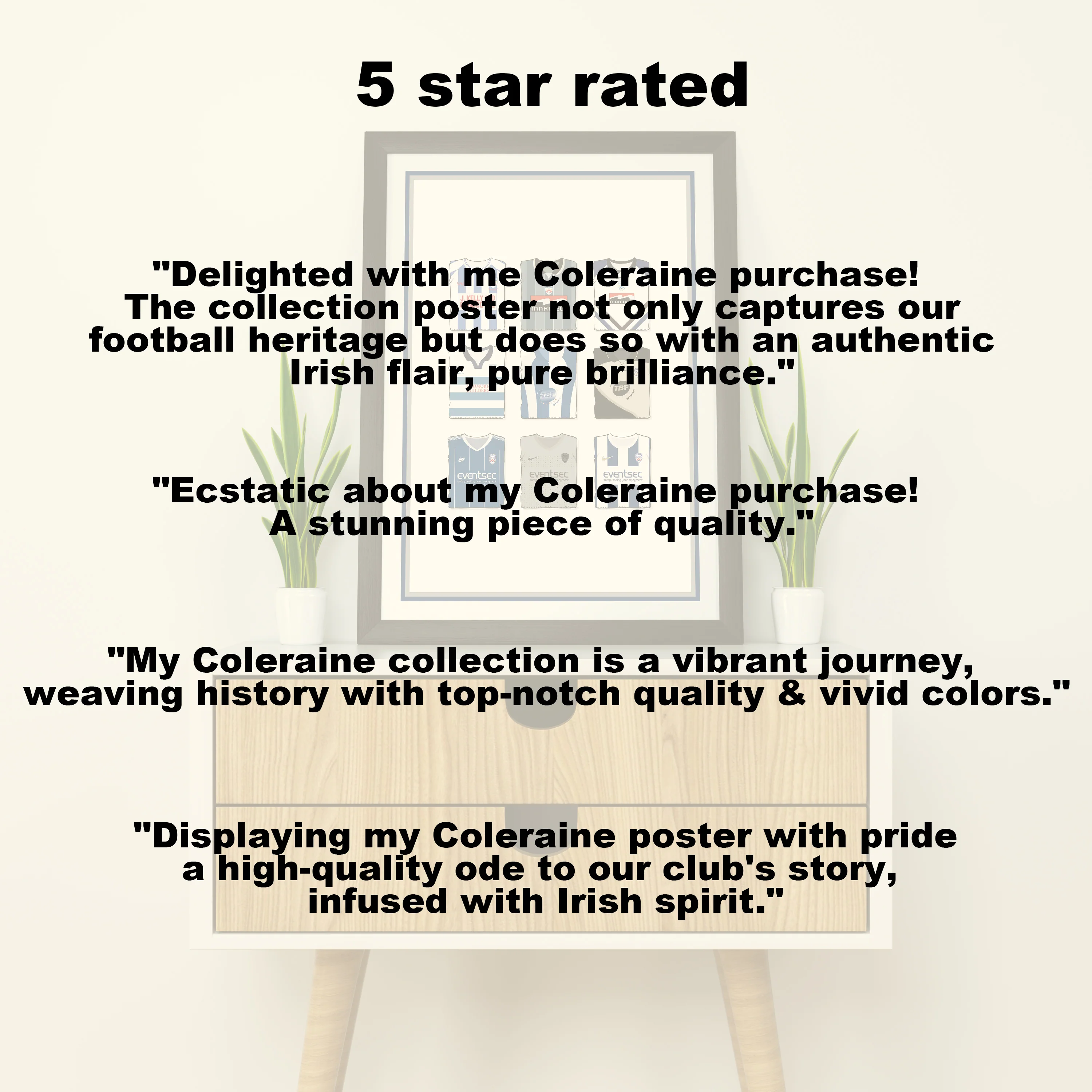 Coleraine Heavyweight Art Print - Football Post - Perfect Gift - Birthday Present for Him - Image 6