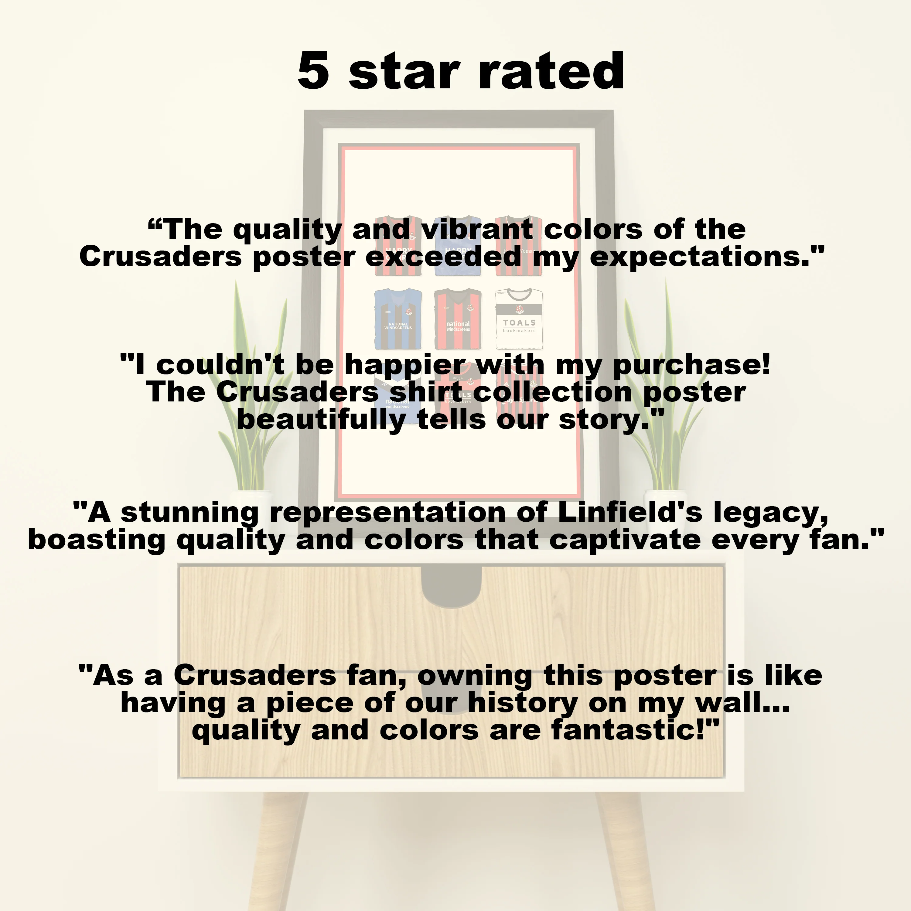 Crusaders Heavyweight Art Print - Football Post - Perfect Gift - Birthday Present for Him - Image 6