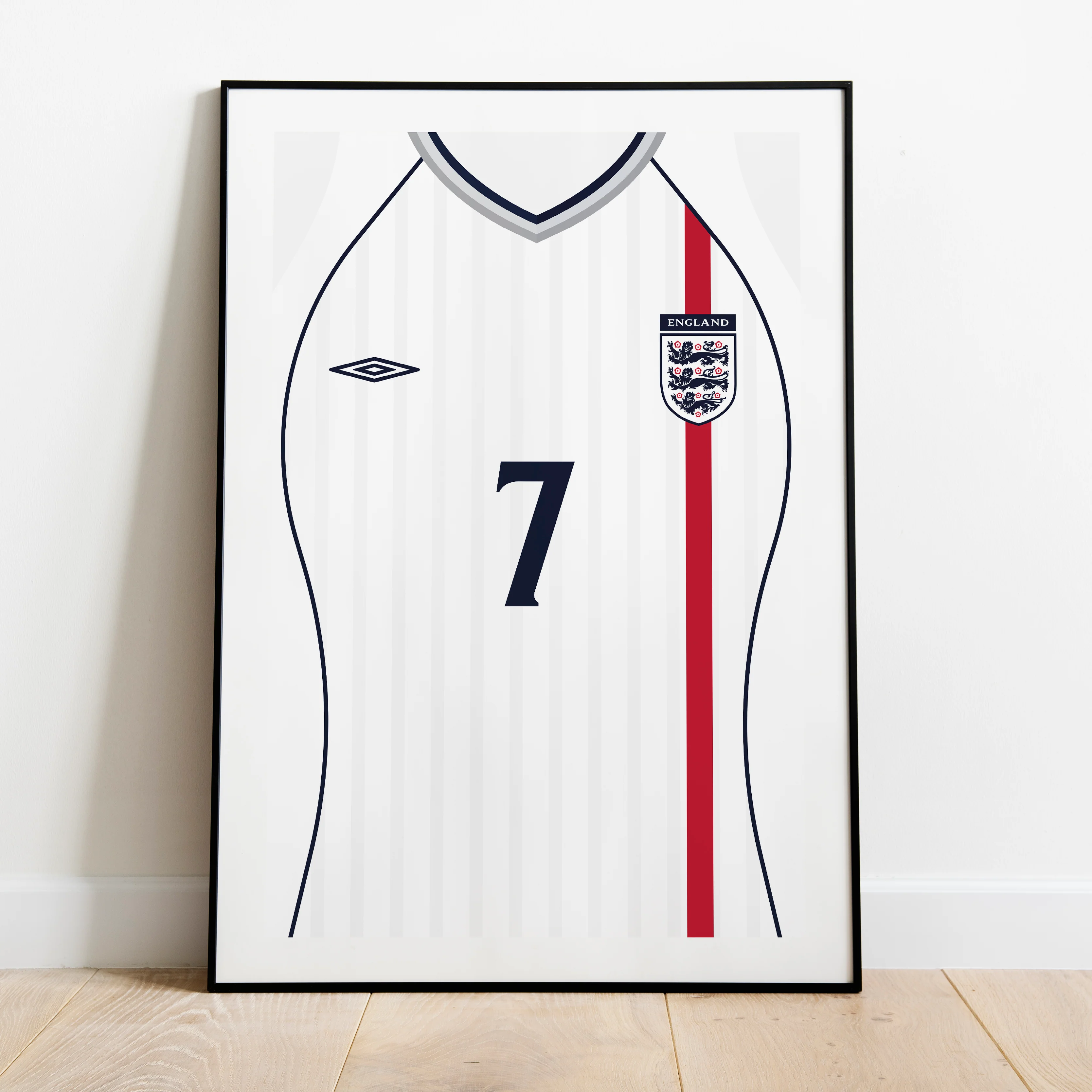 David Beckham England 2002 (Front) Heavyweight Art Print - Football Post - Perfect Gift - Birthday Present for Him