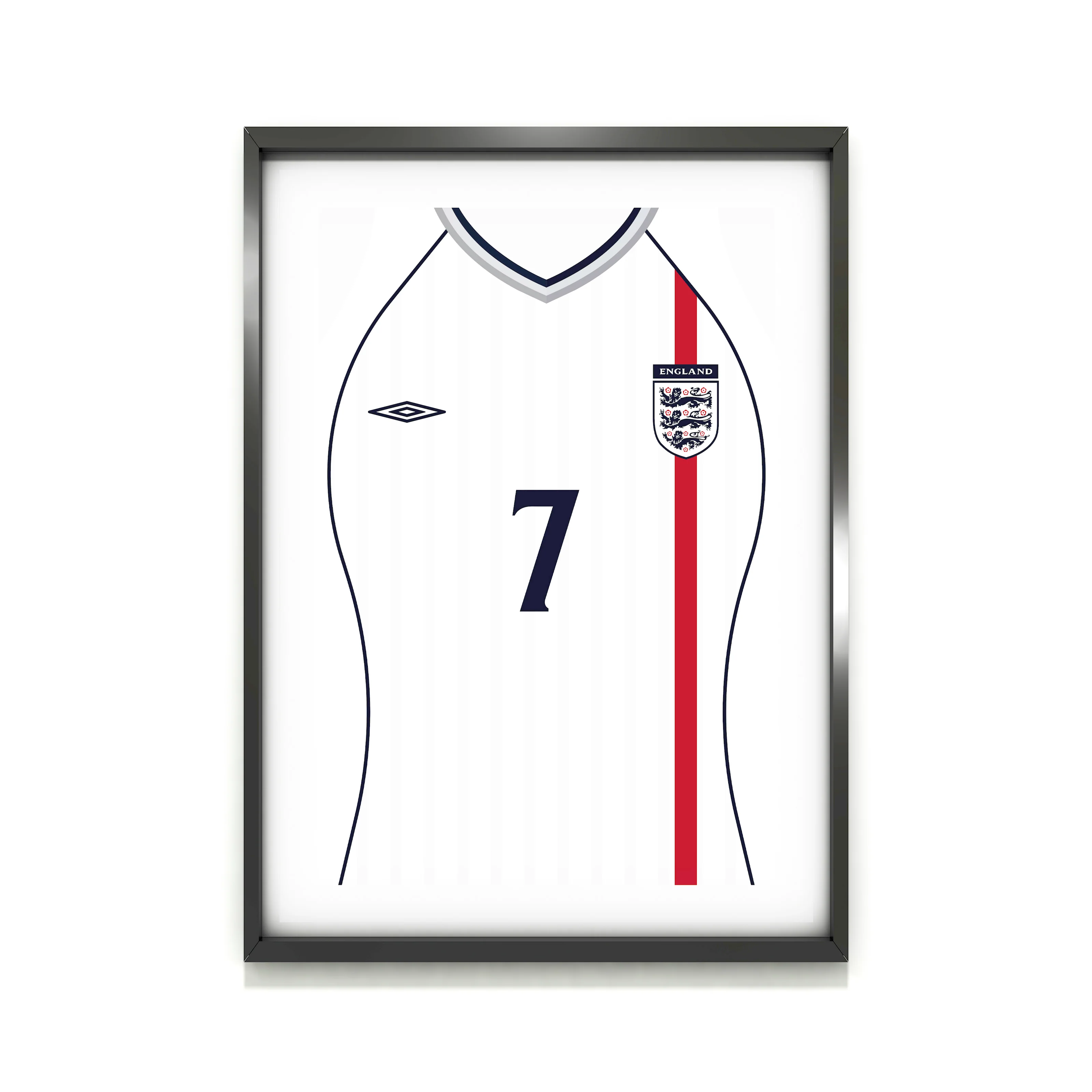 David Beckham England 2002 (Front) Heavyweight Art Print - Football Post - Perfect Gift - Birthday Present for Him - Image 2