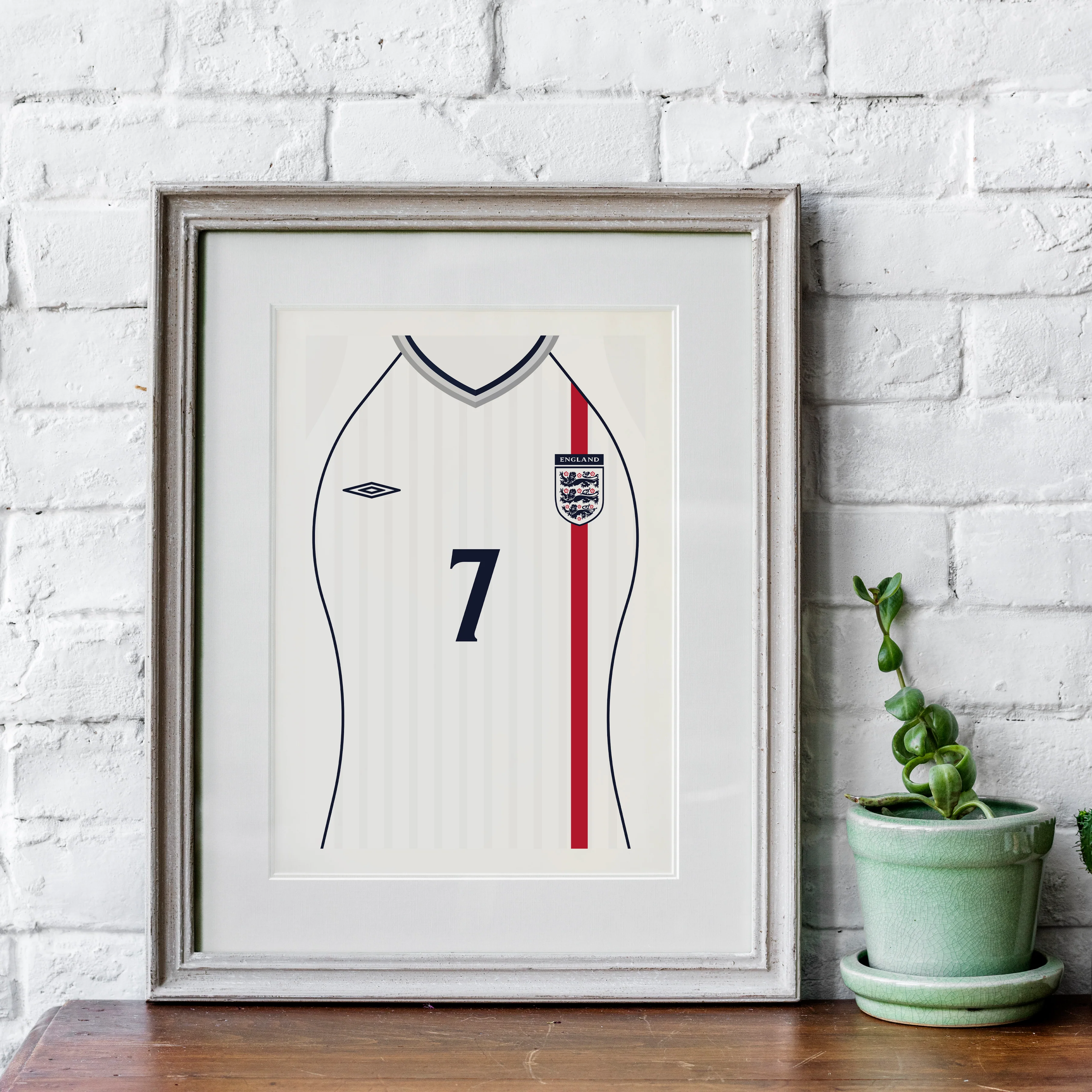 David Beckham England 2002 (Front) Heavyweight Art Print - Football Post - Perfect Gift - Birthday Present for Him - Image 3