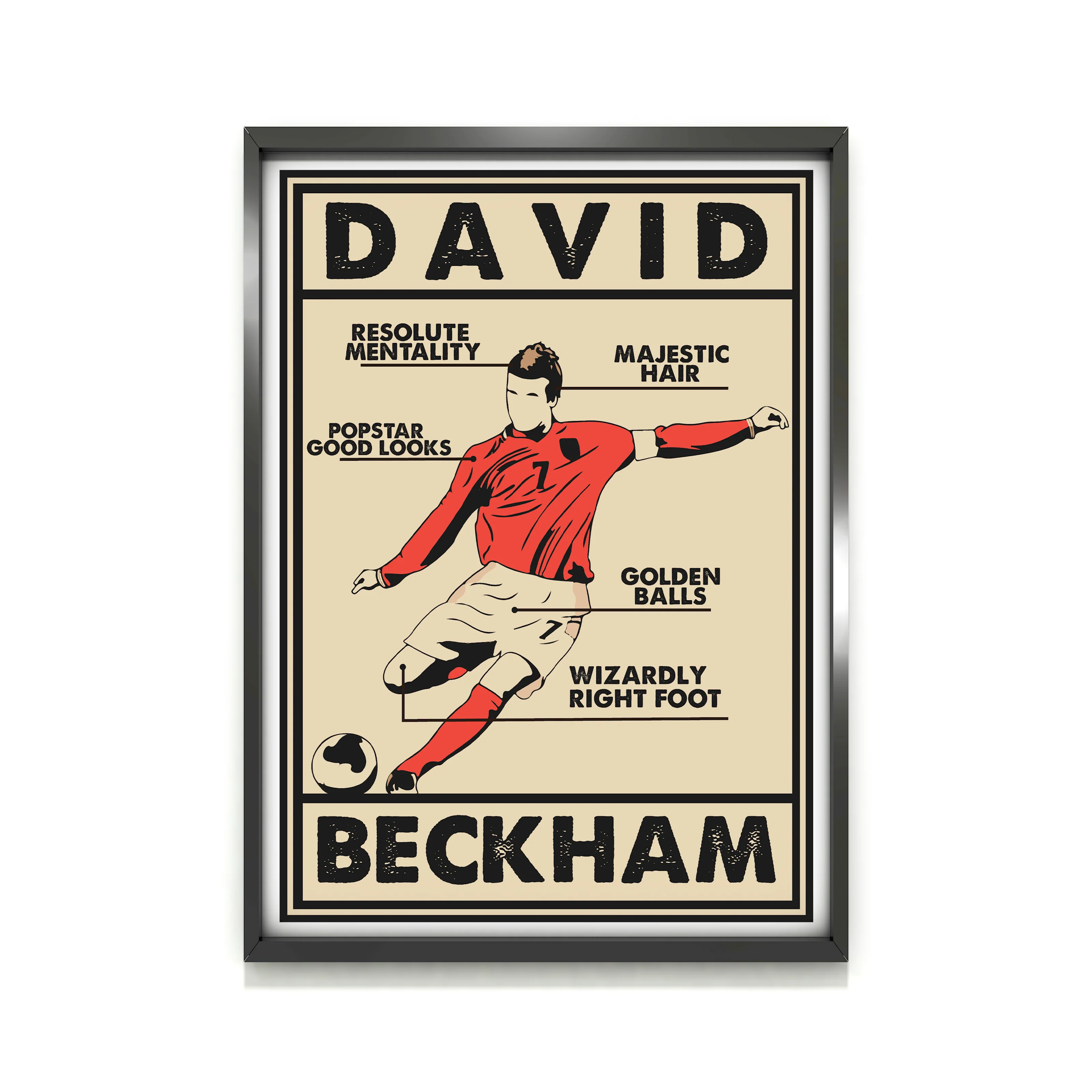 David Beckham Heavyweight Art Print - Football Post - Perfect Gift - Birthday Present for Him - Image 2