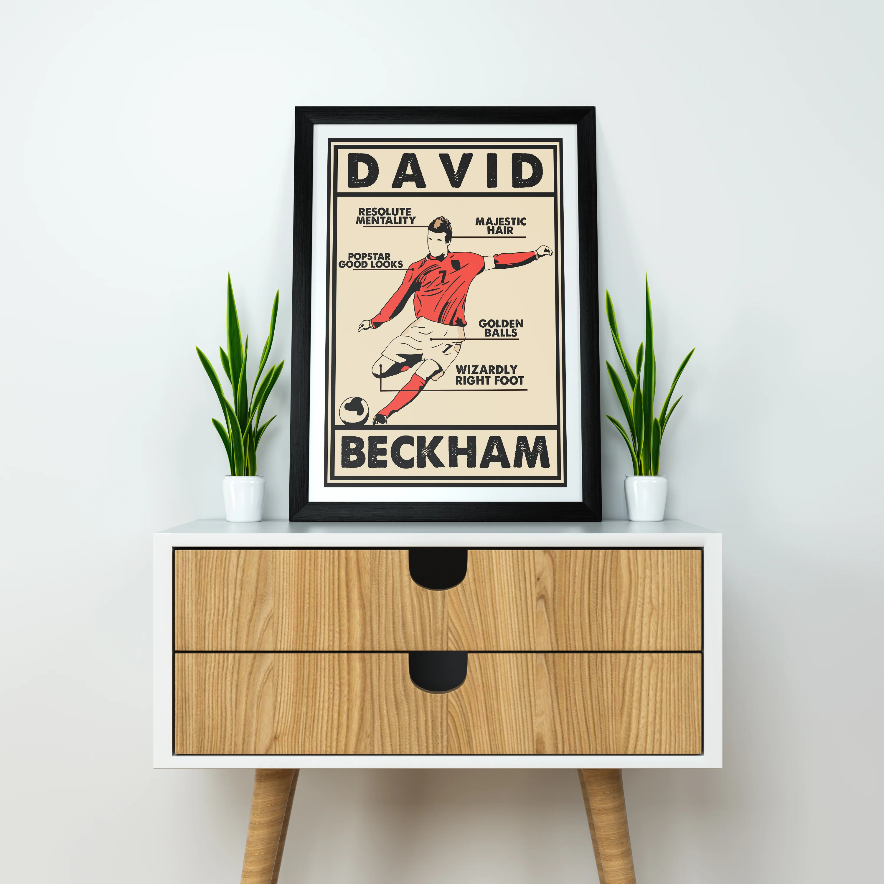 David Beckham Heavyweight Art Print - Football Post - Perfect Gift - Birthday Present for Him - Image 4