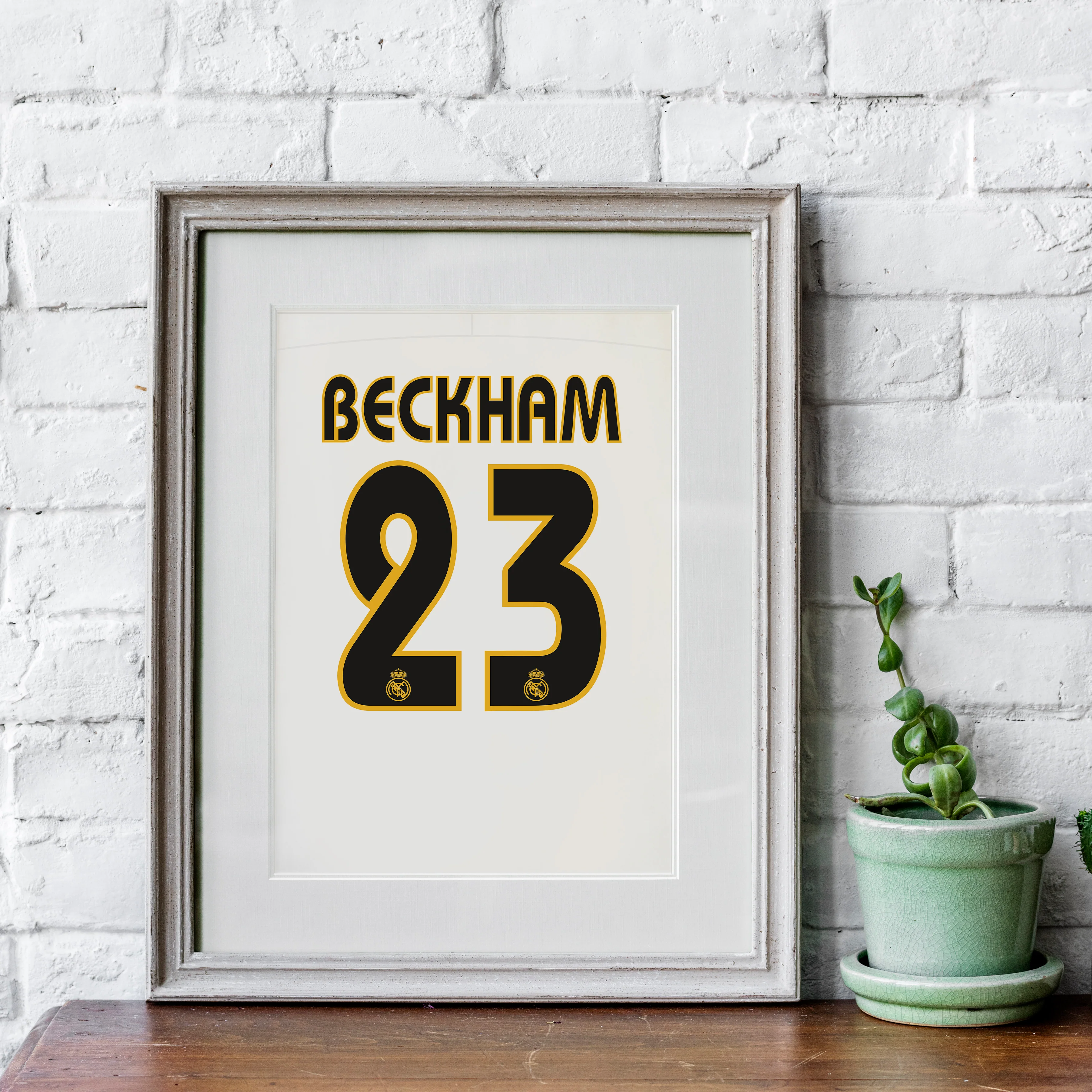 David Beckham Real Madrid Heavyweight Art Print - Football Post - Perfect Gift - Birthday Present for Him - Image 5