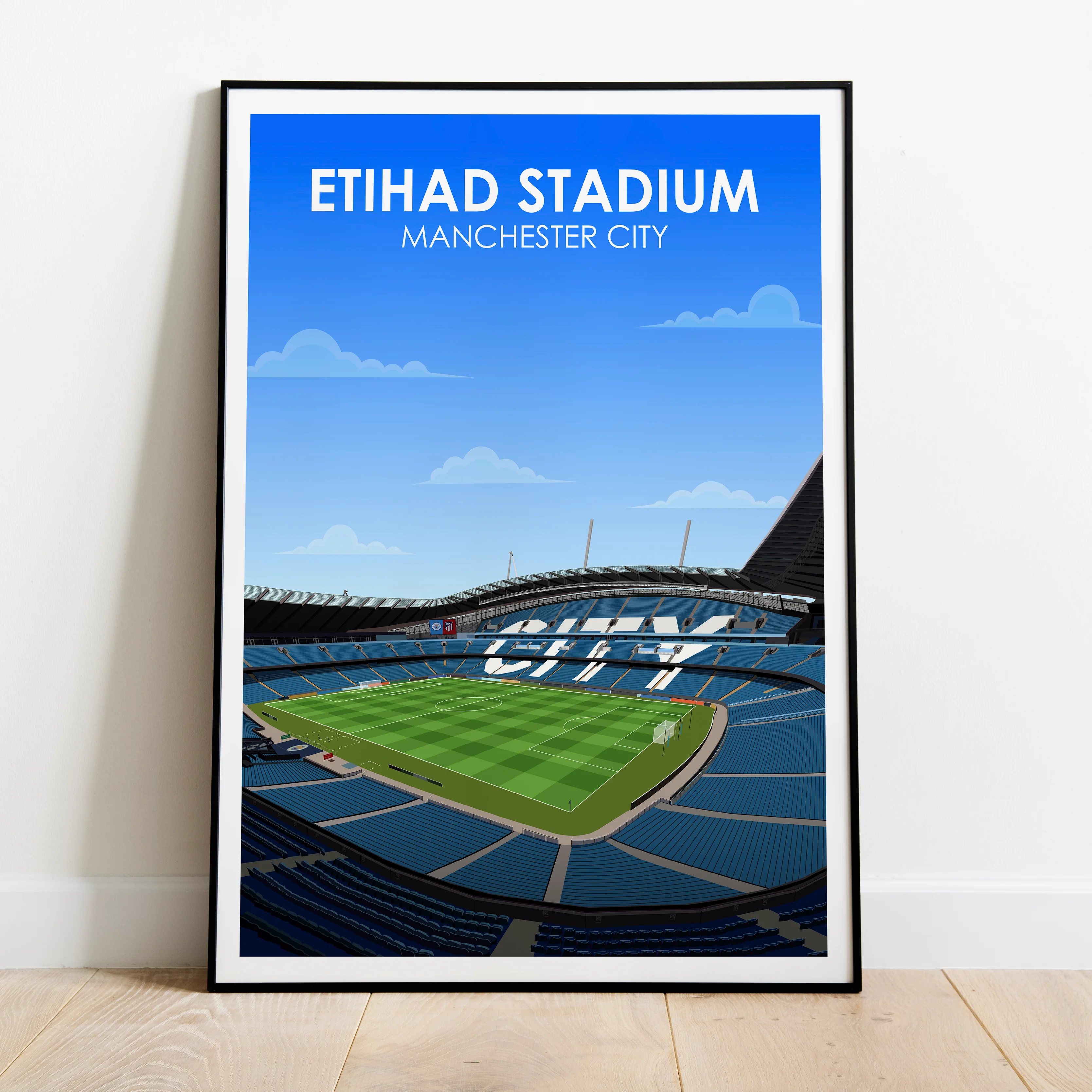 Etihad Stadium Heavyweight Art Print - Football Post - Perfect Gift - Birthday Present for Him