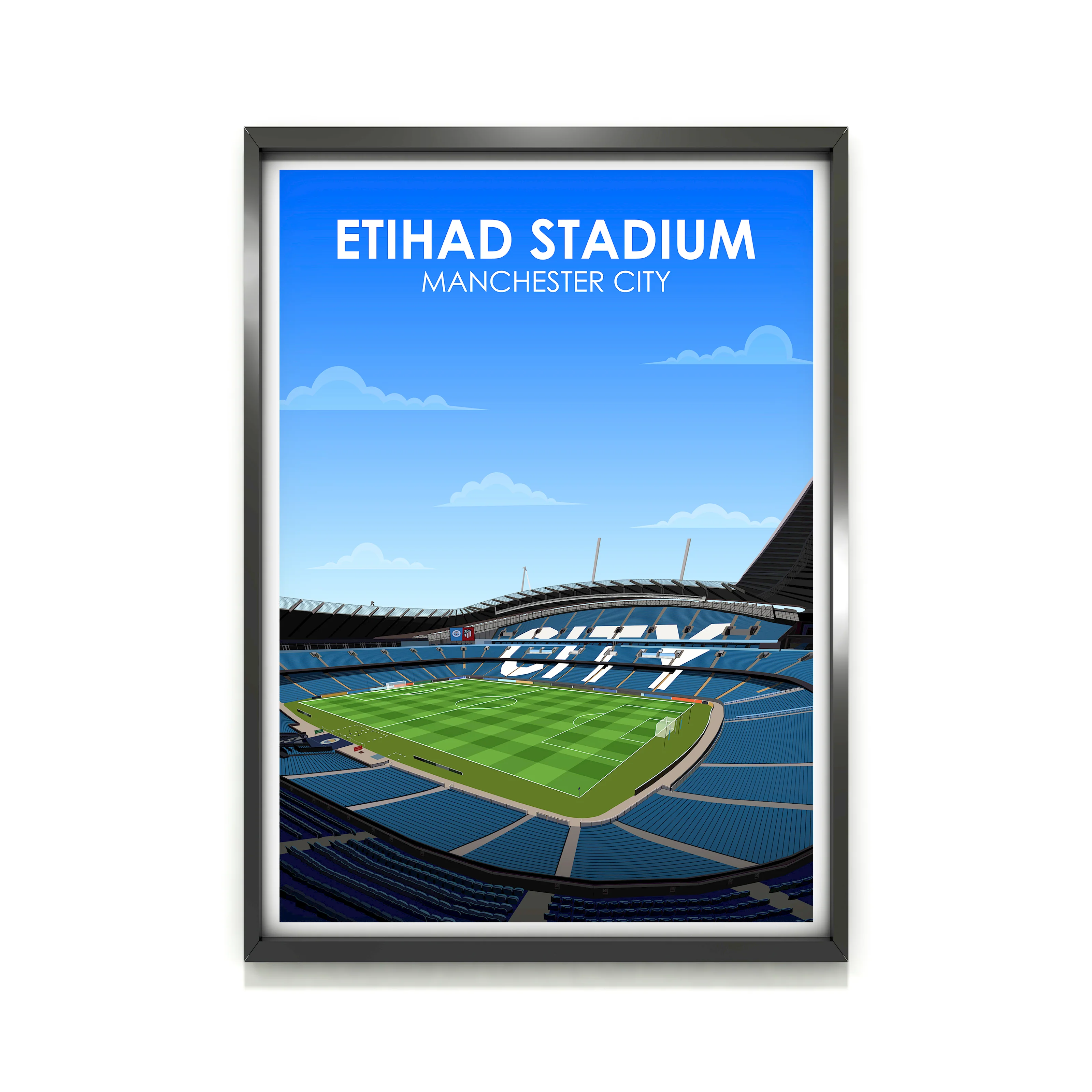 Etihad Stadium Heavyweight Art Print - Football Post - Perfect Gift - Birthday Present for Him - Image 2