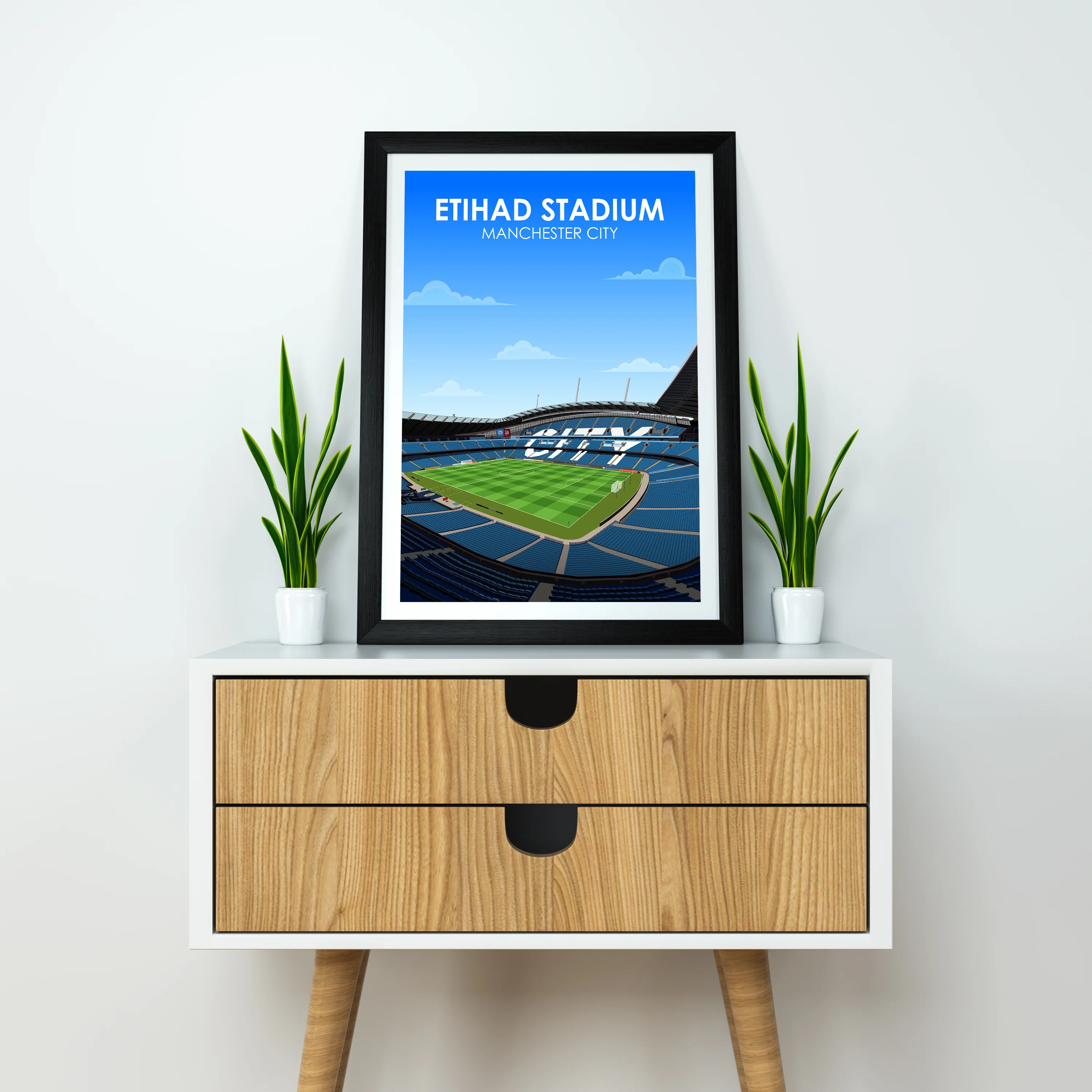 Etihad Stadium Heavyweight Art Print - Football Post - Perfect Gift - Birthday Present for Him - Image 3