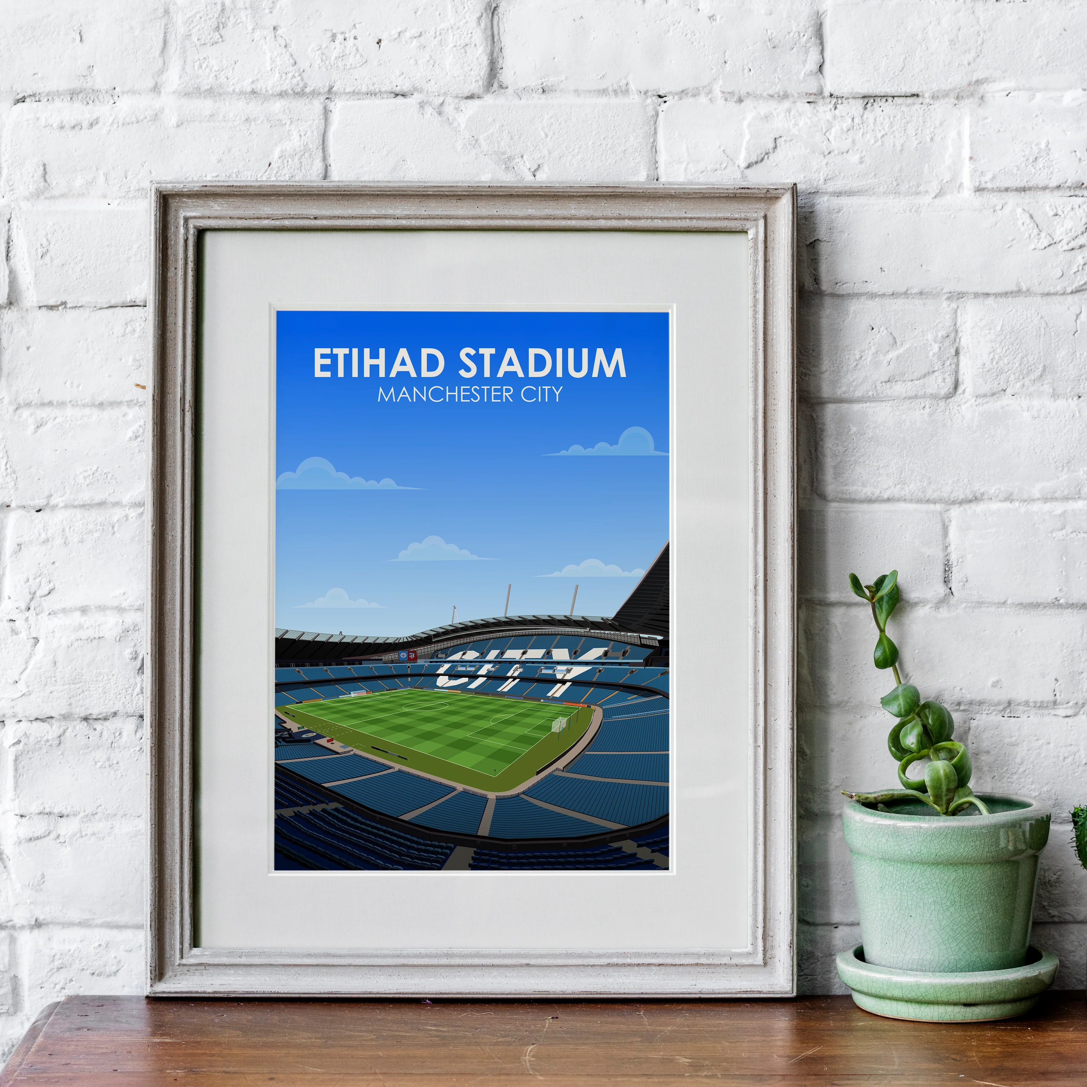 Etihad Stadium Heavyweight Art Print - Football Post - Perfect Gift - Birthday Present for Him - Image 4