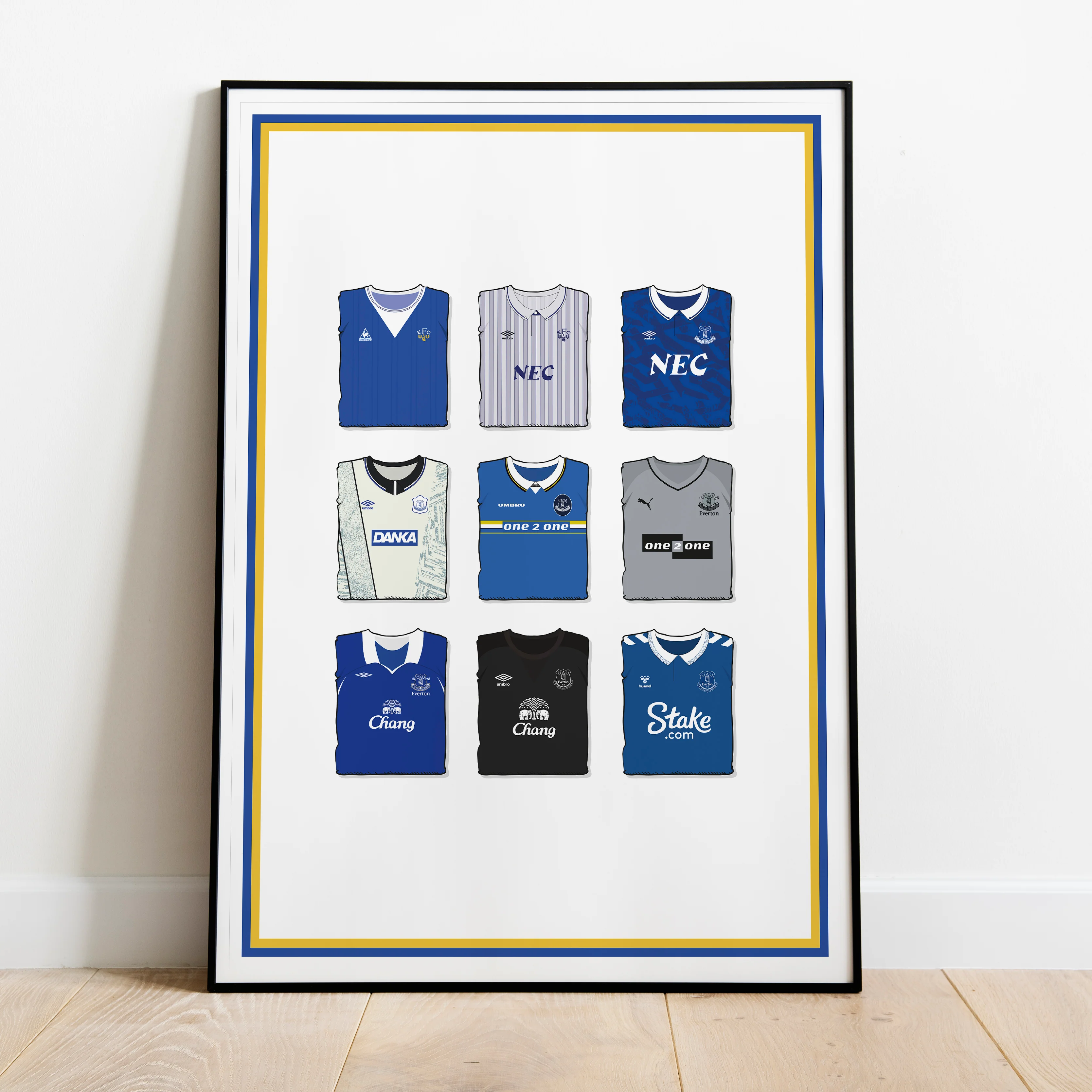 Everton Collection Heavyweight Art Print - Football Post - Perfect Gift - Birthday Present for Him