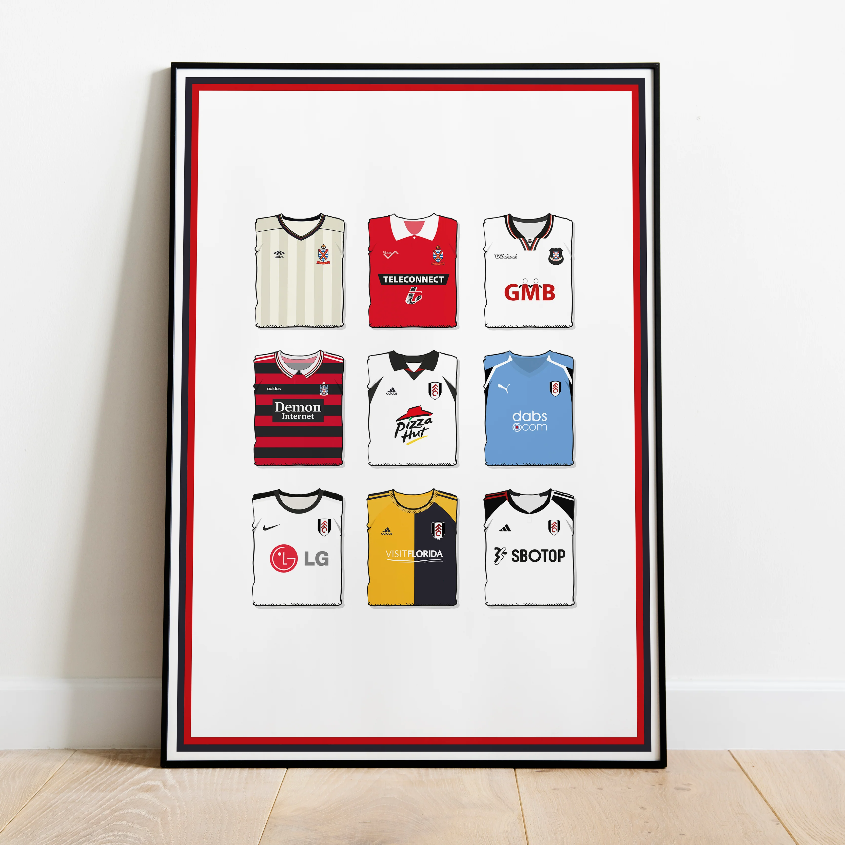 Fulham Collection Heavyweight Art Print - Football Post - Perfect Gift - Birthday Present for Him