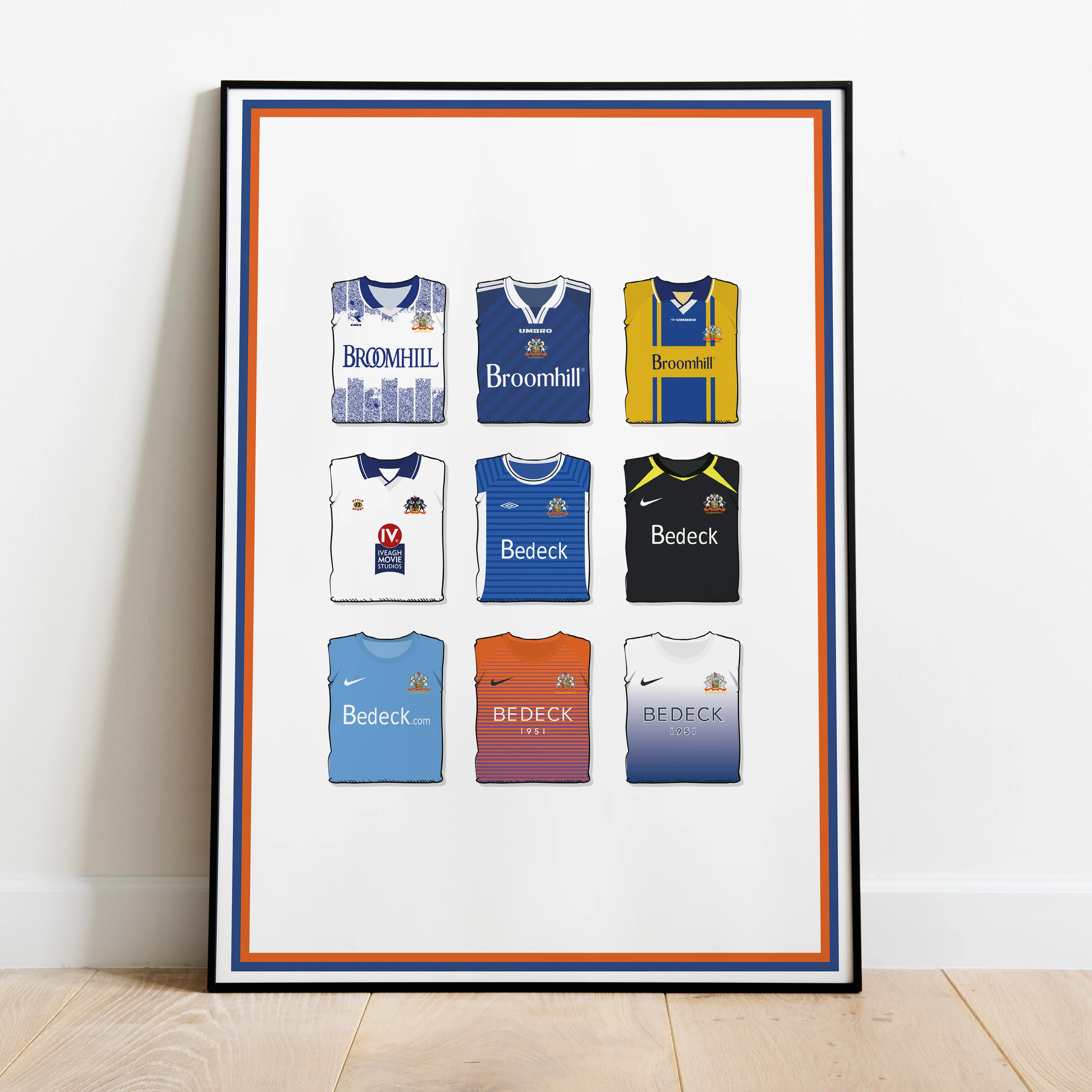 Glenavon Heavyweight Art Print - Football Post - Perfect Gift - Birthday Present for Him