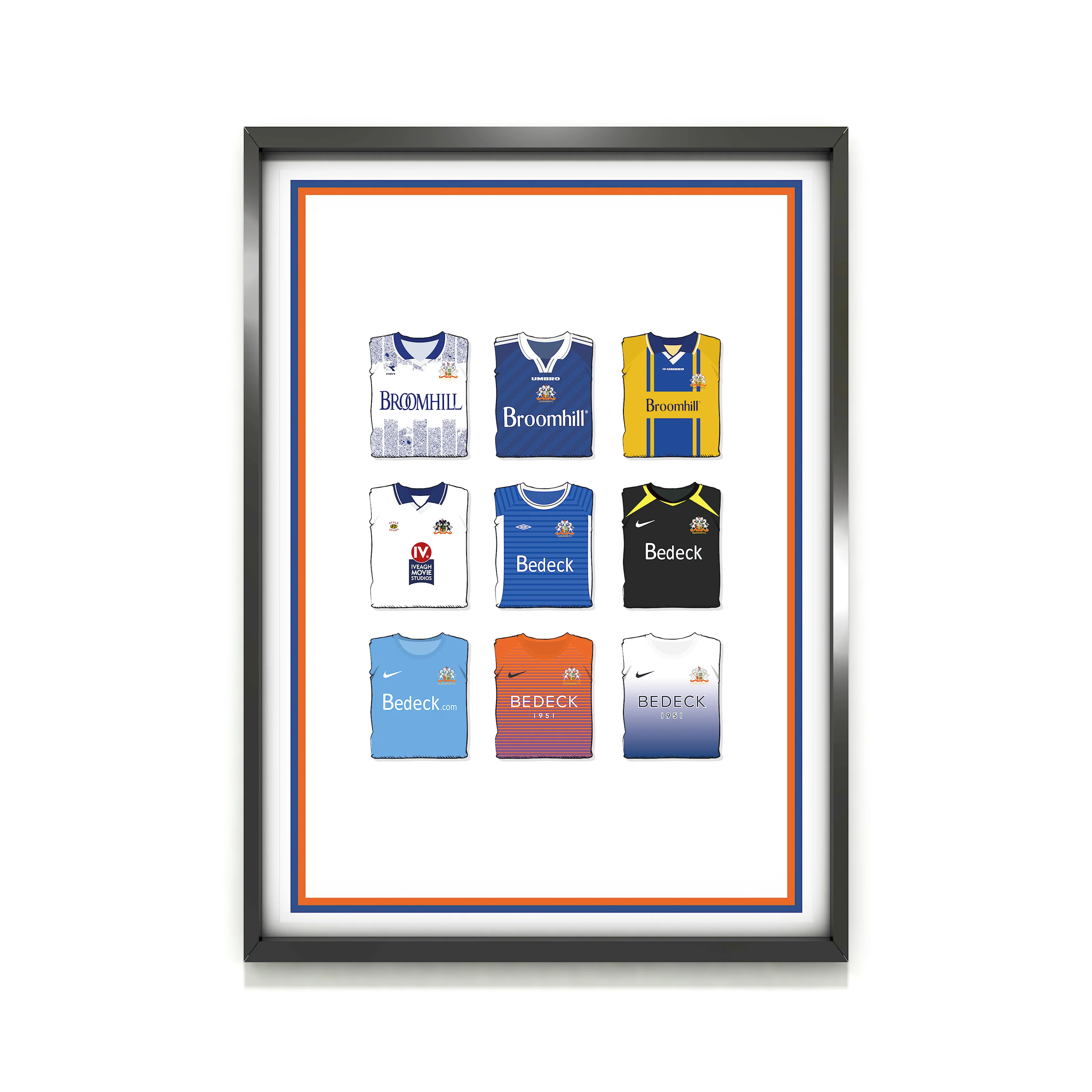 Glenavon Heavyweight Art Print - Football Post - Perfect Gift - Birthday Present for Him - Image 2