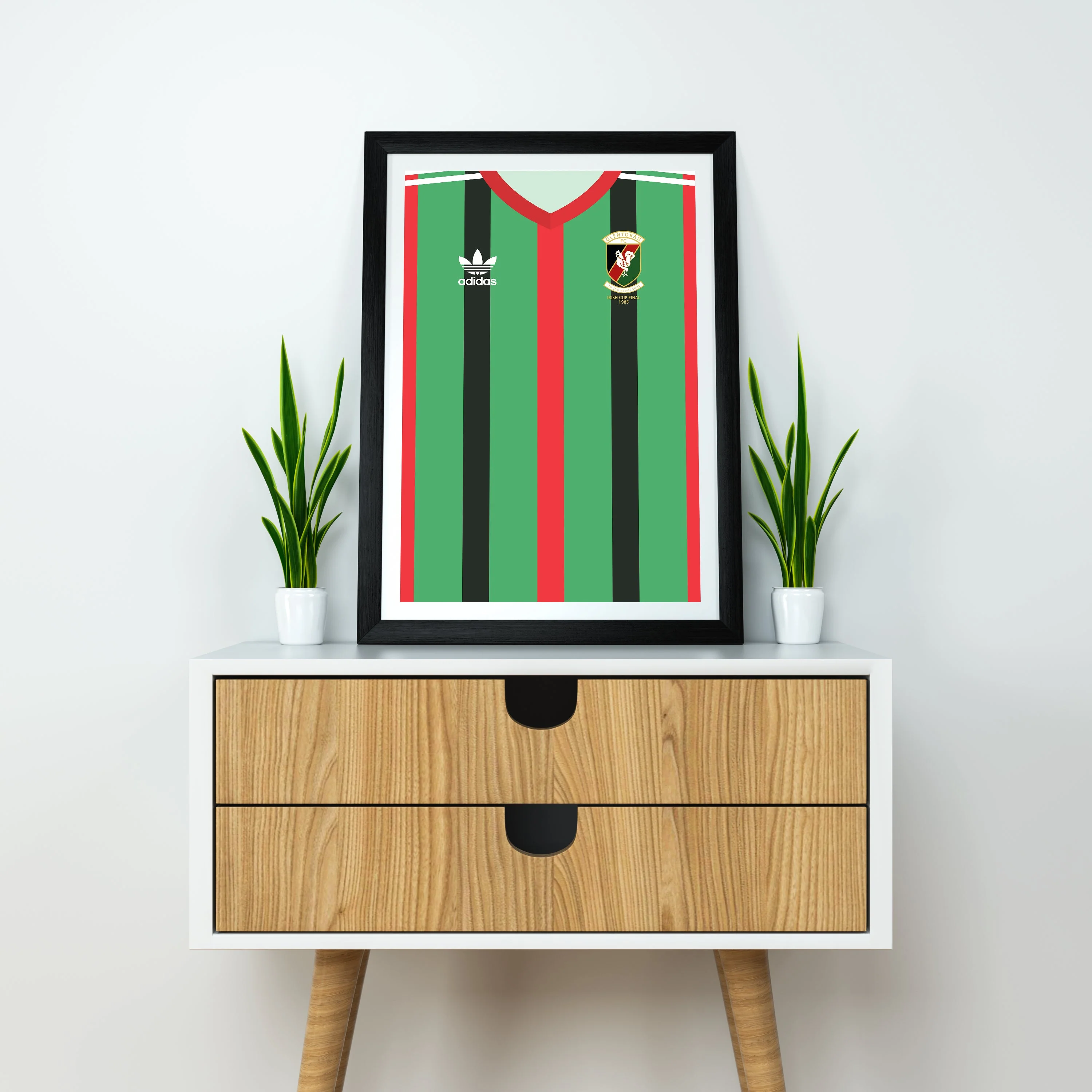 Glentoran 1985 Heavyweight Art Print - Image 4