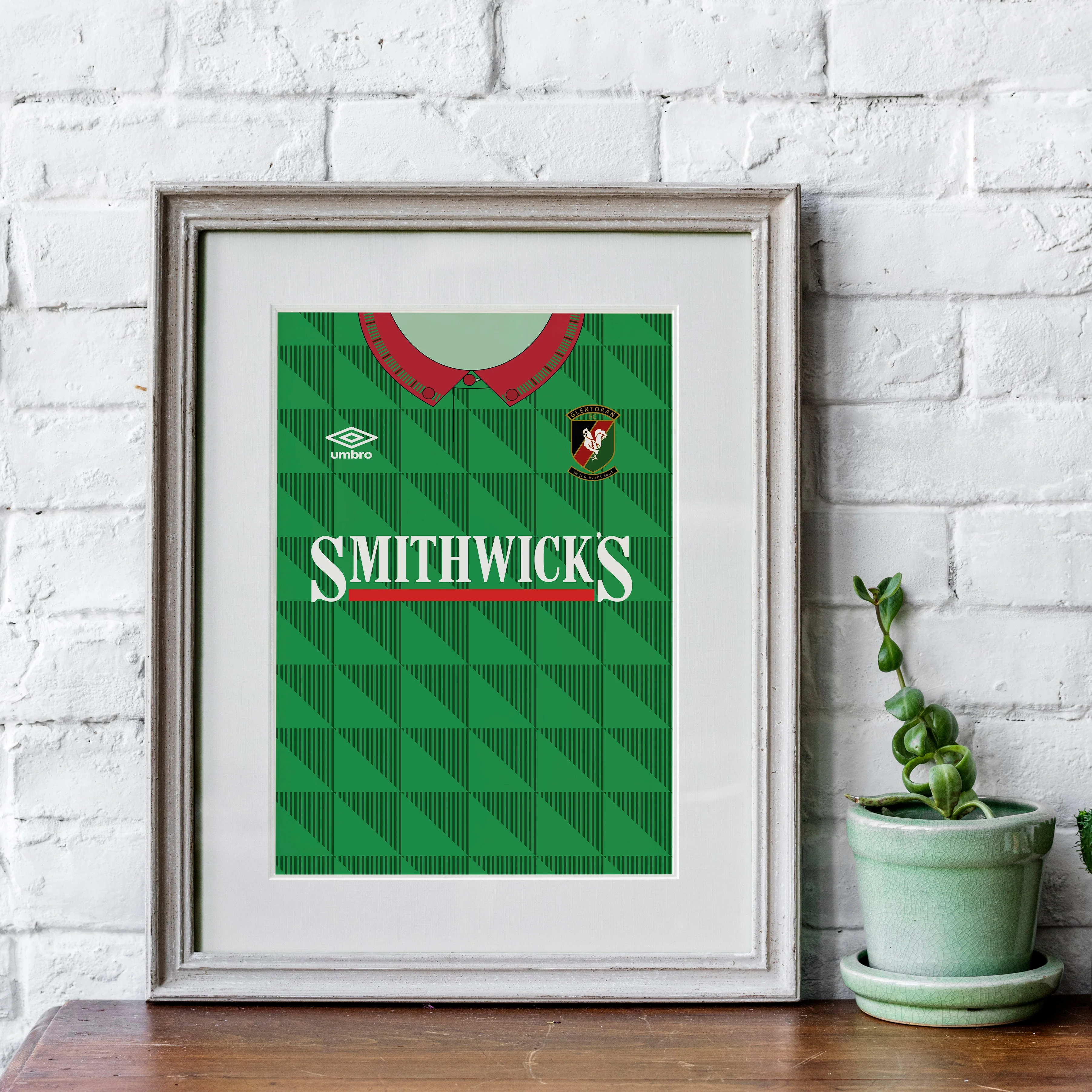 Glentoran 90/92 Heavyweight Art Print - Image 3