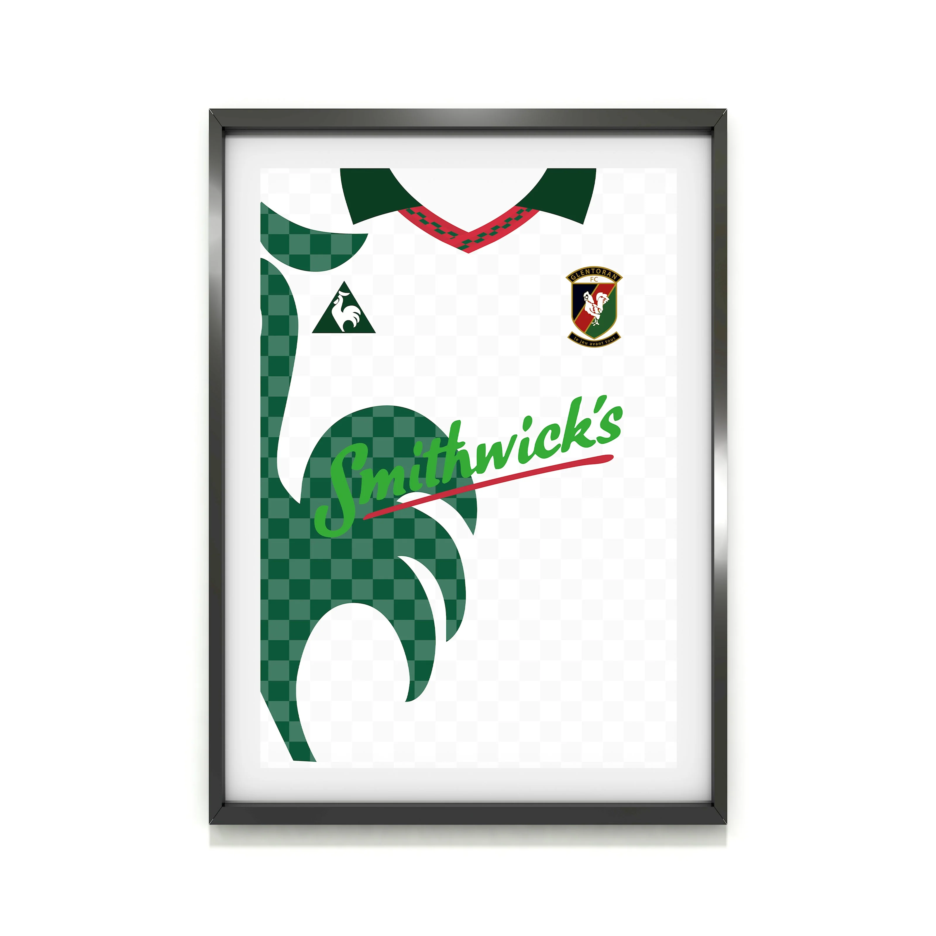 Glentoran 96/97 Away Heavyweight Art Print - Image 2