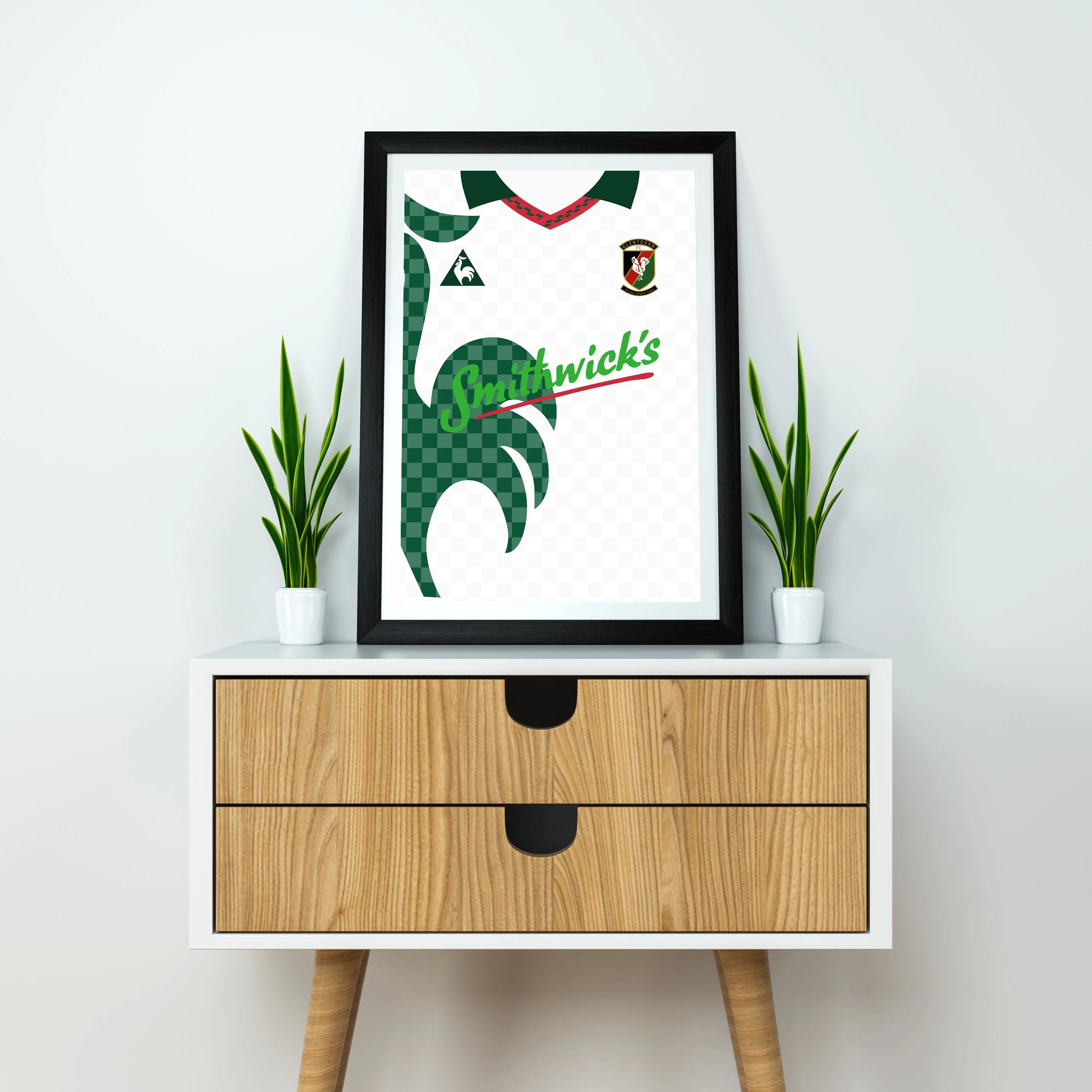 Glentoran 96/97 Away Heavyweight Art Print - Image 3