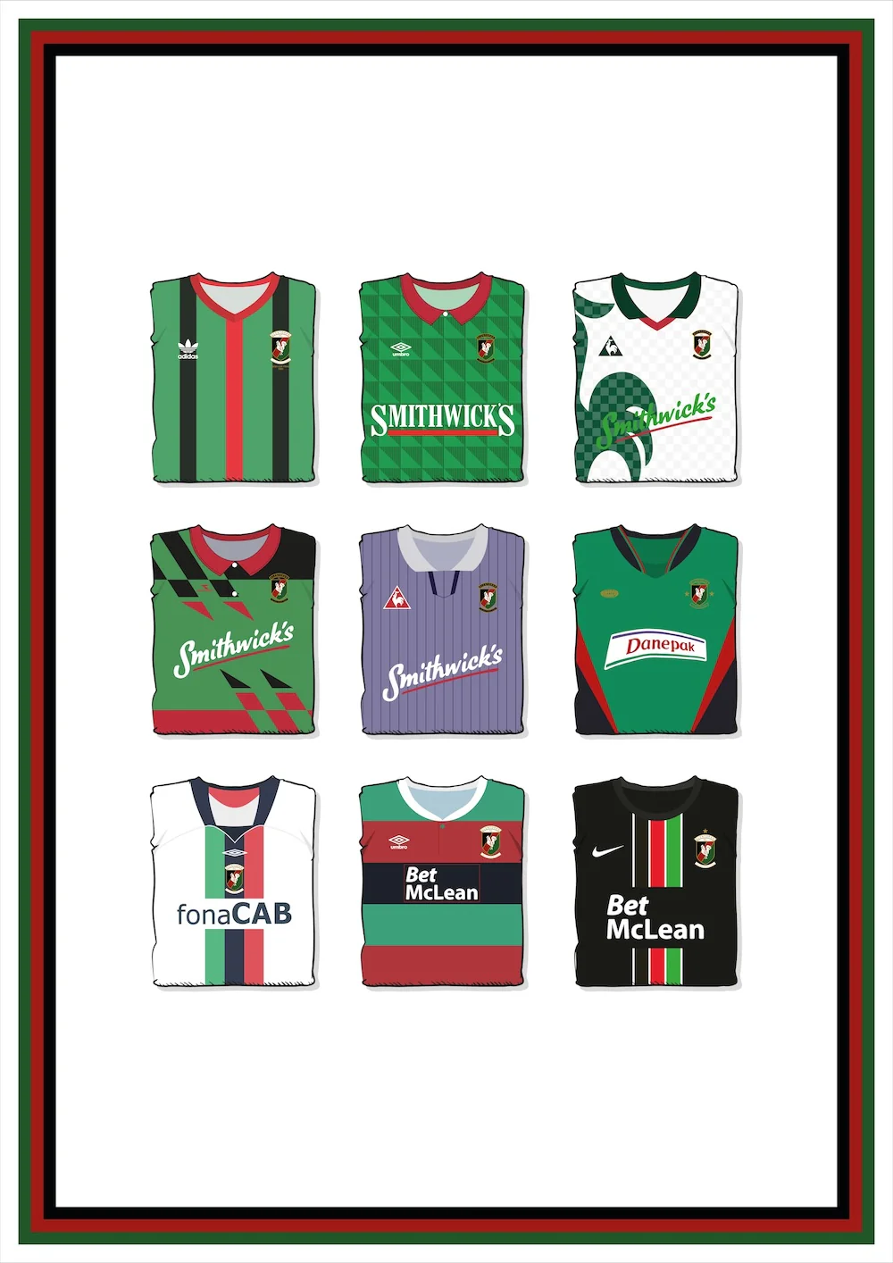 Glentoran Collection Heavyweight Art Print - Football Post - Perfect Gift - Birthday Present for Him - Image 3