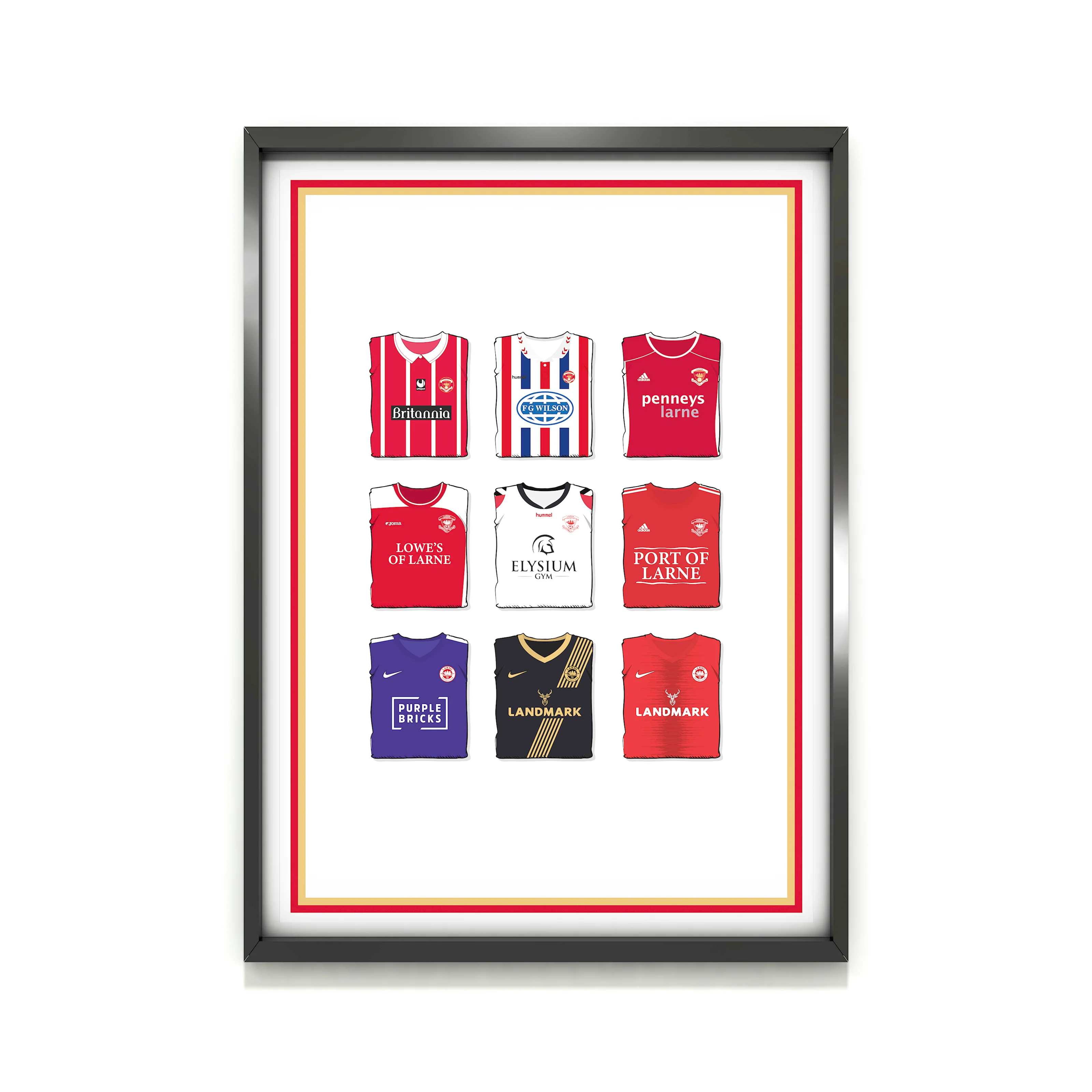 Larne Heavyweight Art Print - Football Post - Perfect Gift - Birthday Present for Him - Image 2