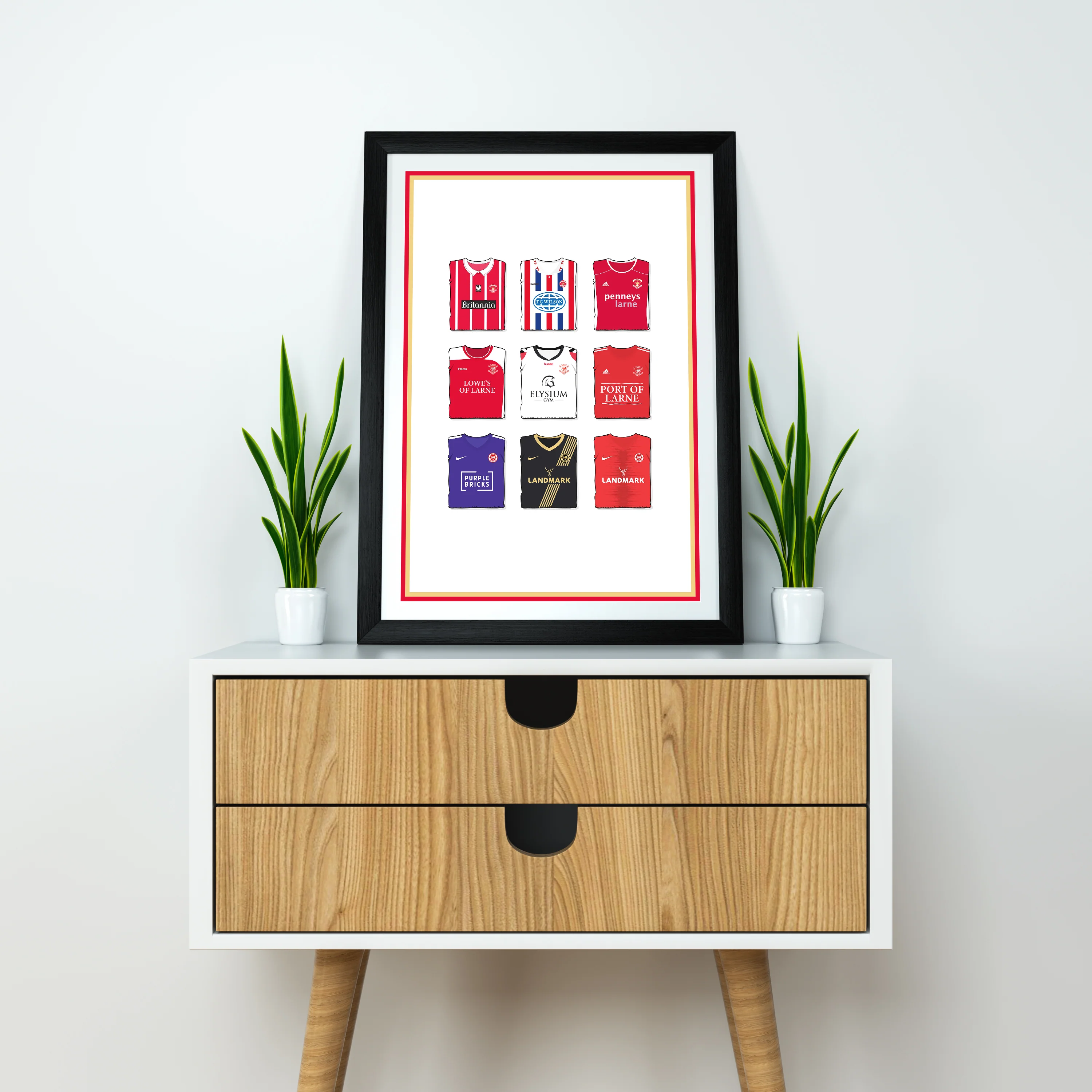 Larne Heavyweight Art Print - Football Post - Perfect Gift - Birthday Present for Him - Image 3