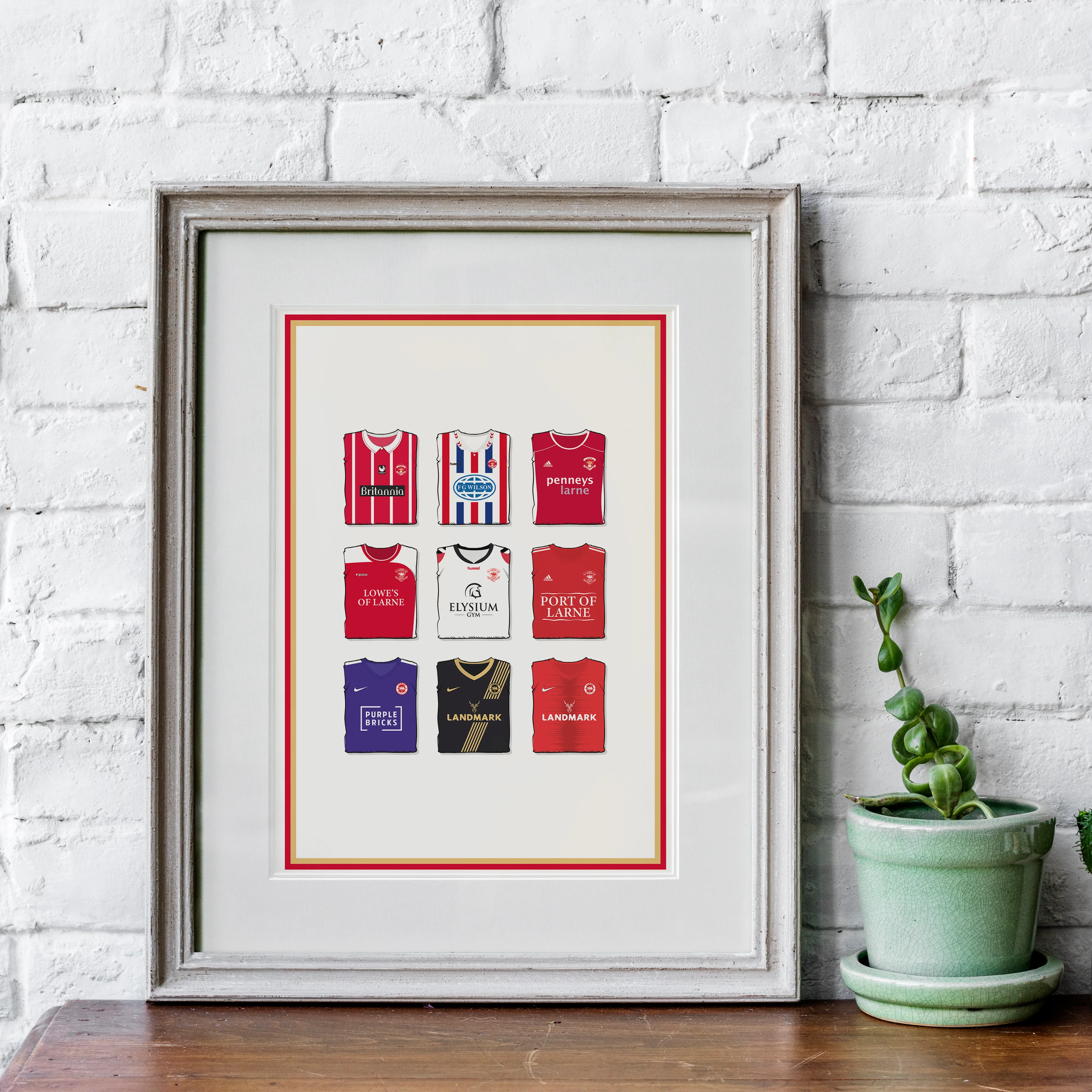 Larne Heavyweight Art Print - Football Post - Perfect Gift - Birthday Present for Him - Image 4
