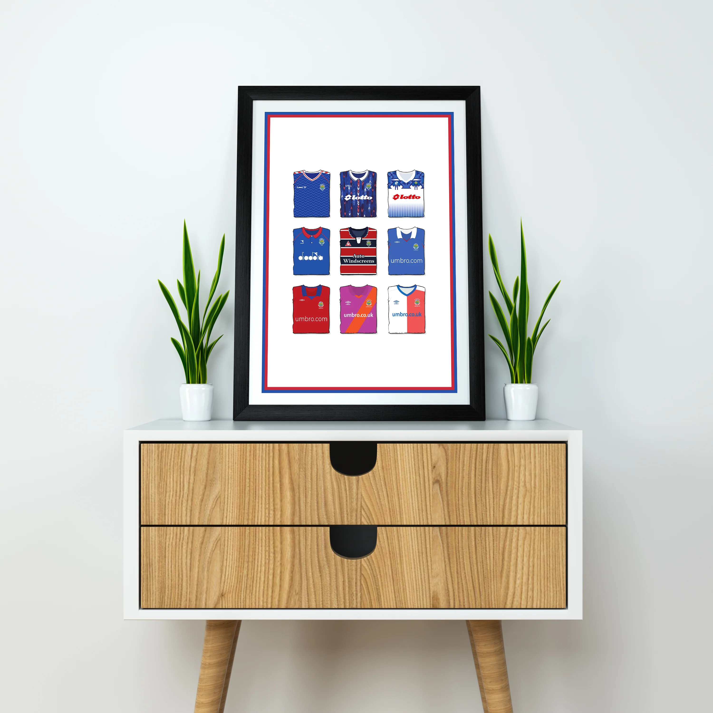 Linfield Heavyweight Art Print - Football Post - Perfect Gift - Birthday Present for Him - Image 3