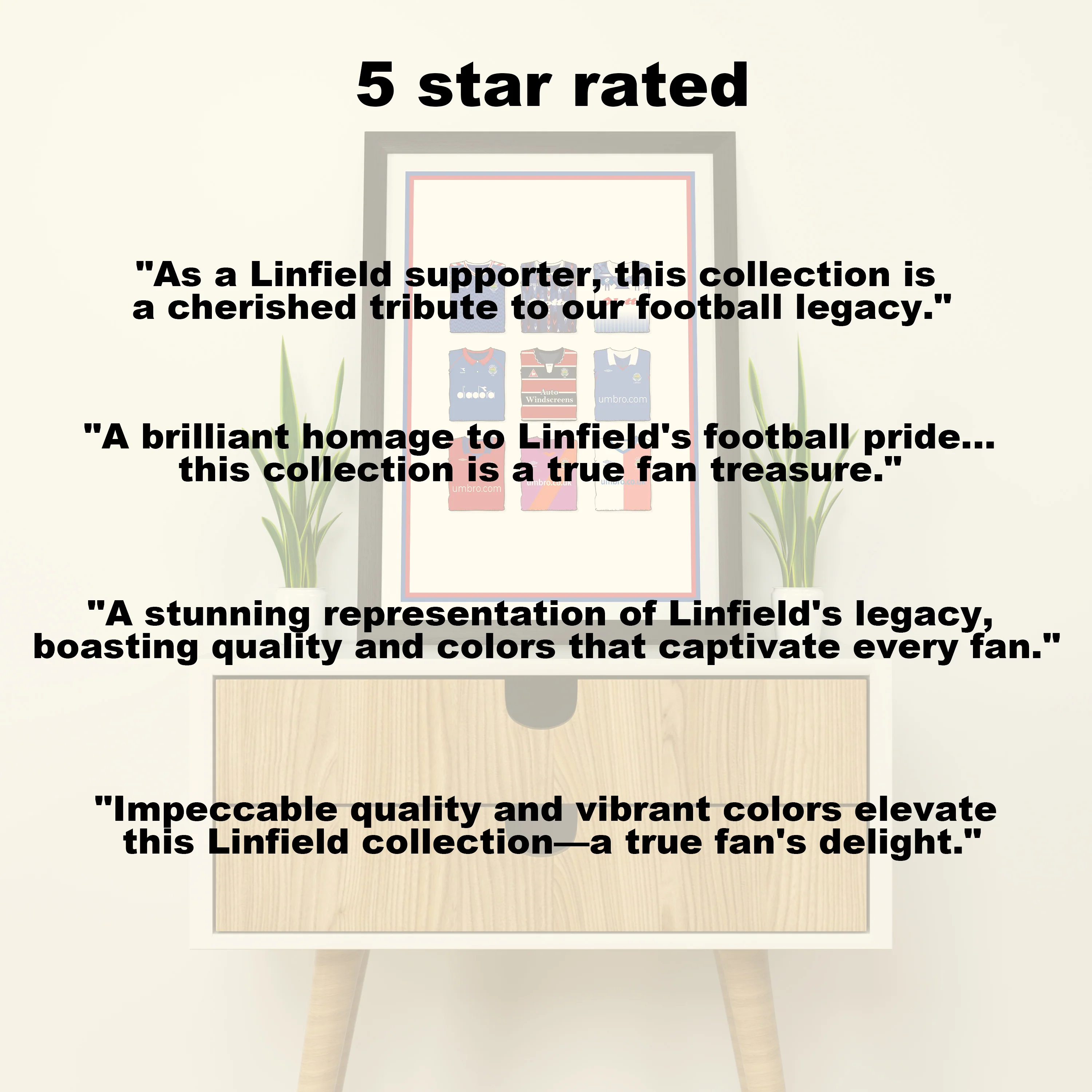 Linfield Heavyweight Art Print - Football Post - Perfect Gift - Birthday Present for Him - Image 6