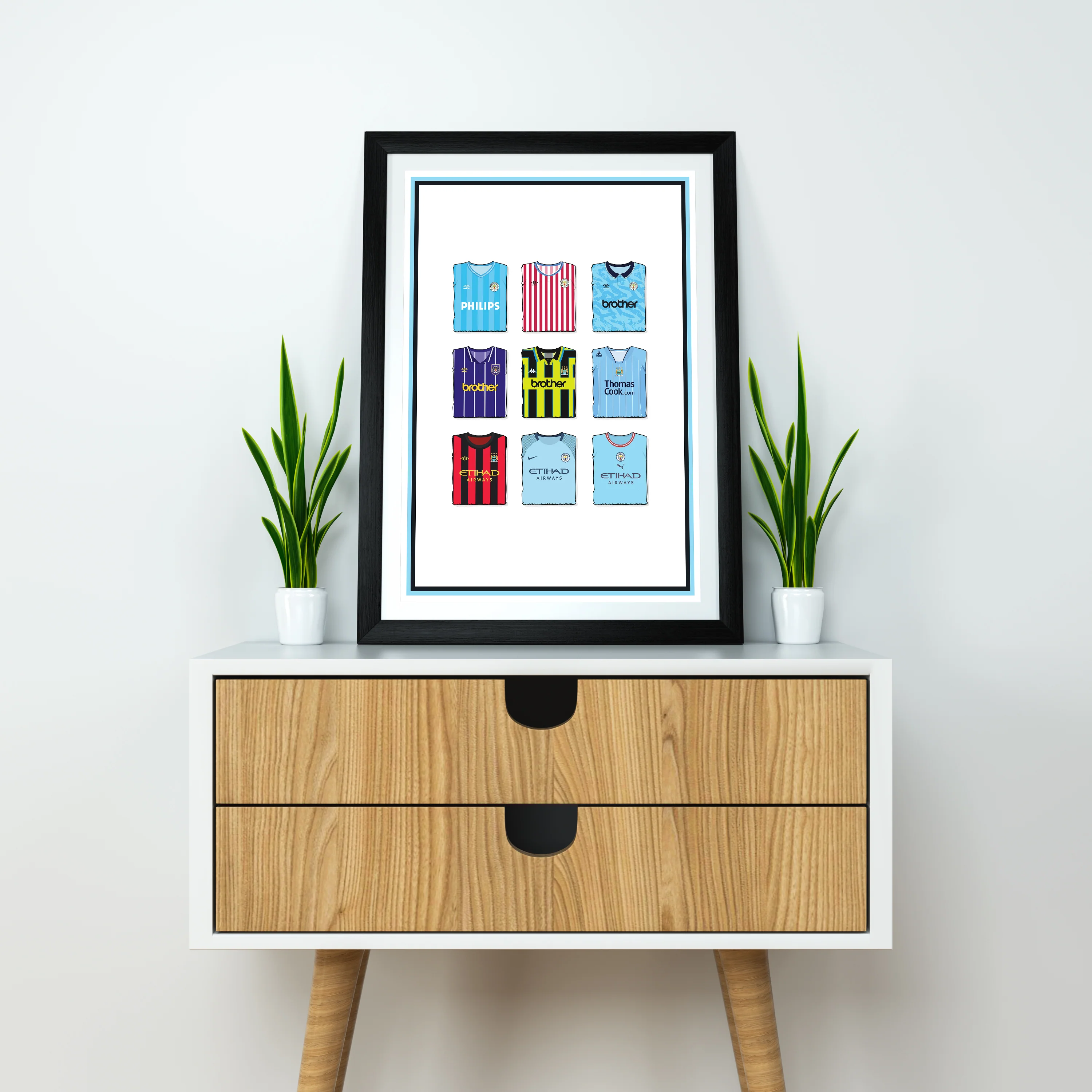 Manchester City Collection Heavyweight Art Print - Football Post - Perfect Gift - Birthday Present for Him - Image 3