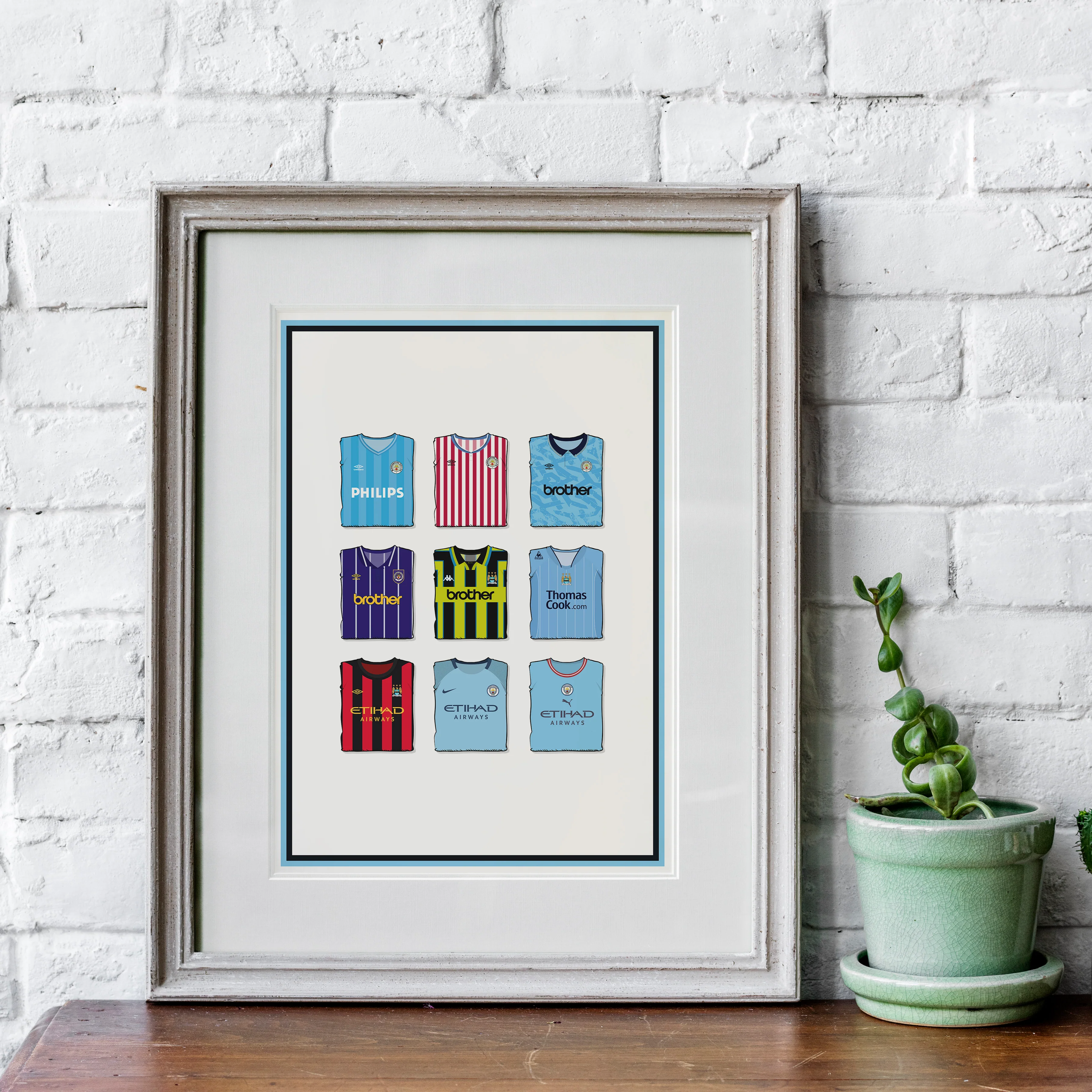 Manchester City Collection Heavyweight Art Print - Football Post - Perfect Gift - Birthday Present for Him - Image 4