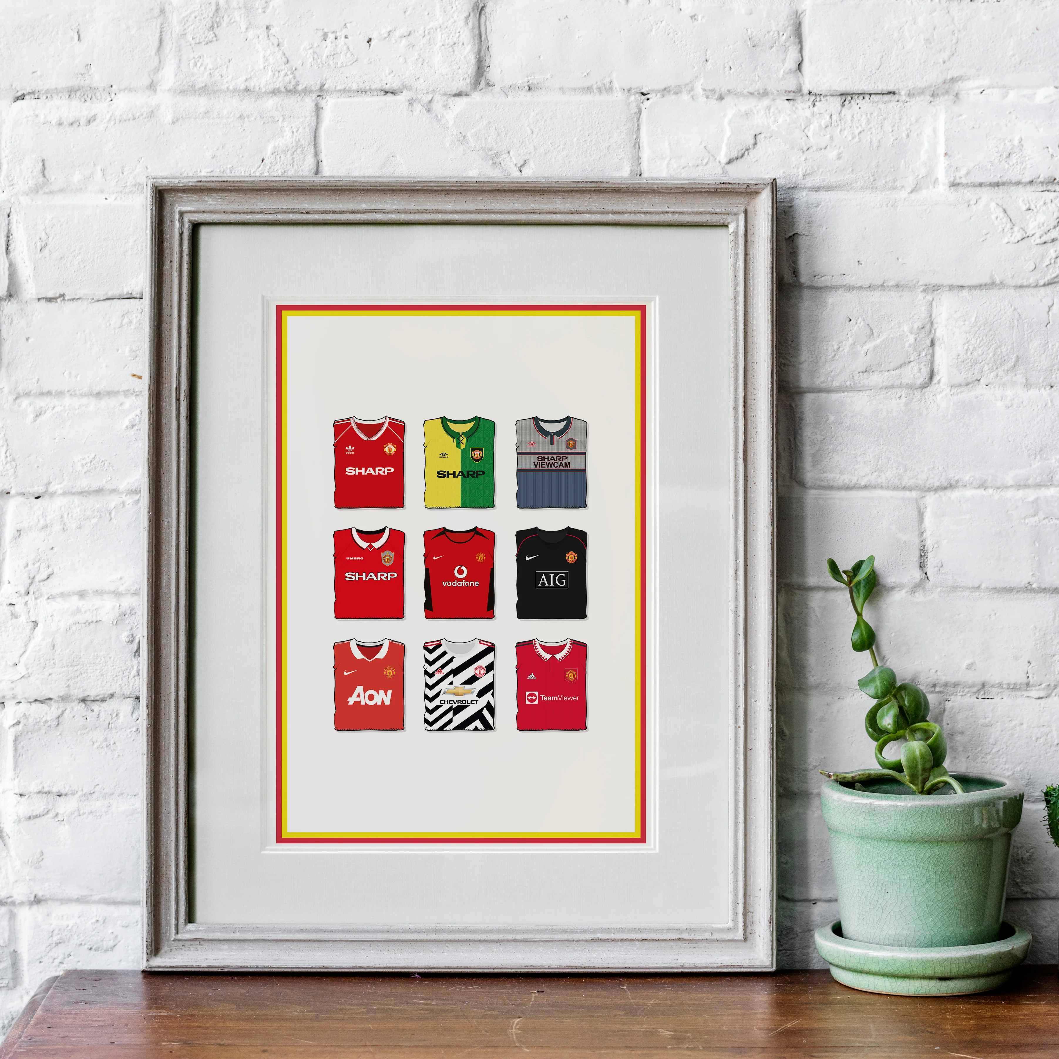 Manchester Utd Heavyweight Art Print - Football Post - Perfect Gift - Birthday Present for Him - Image 4
