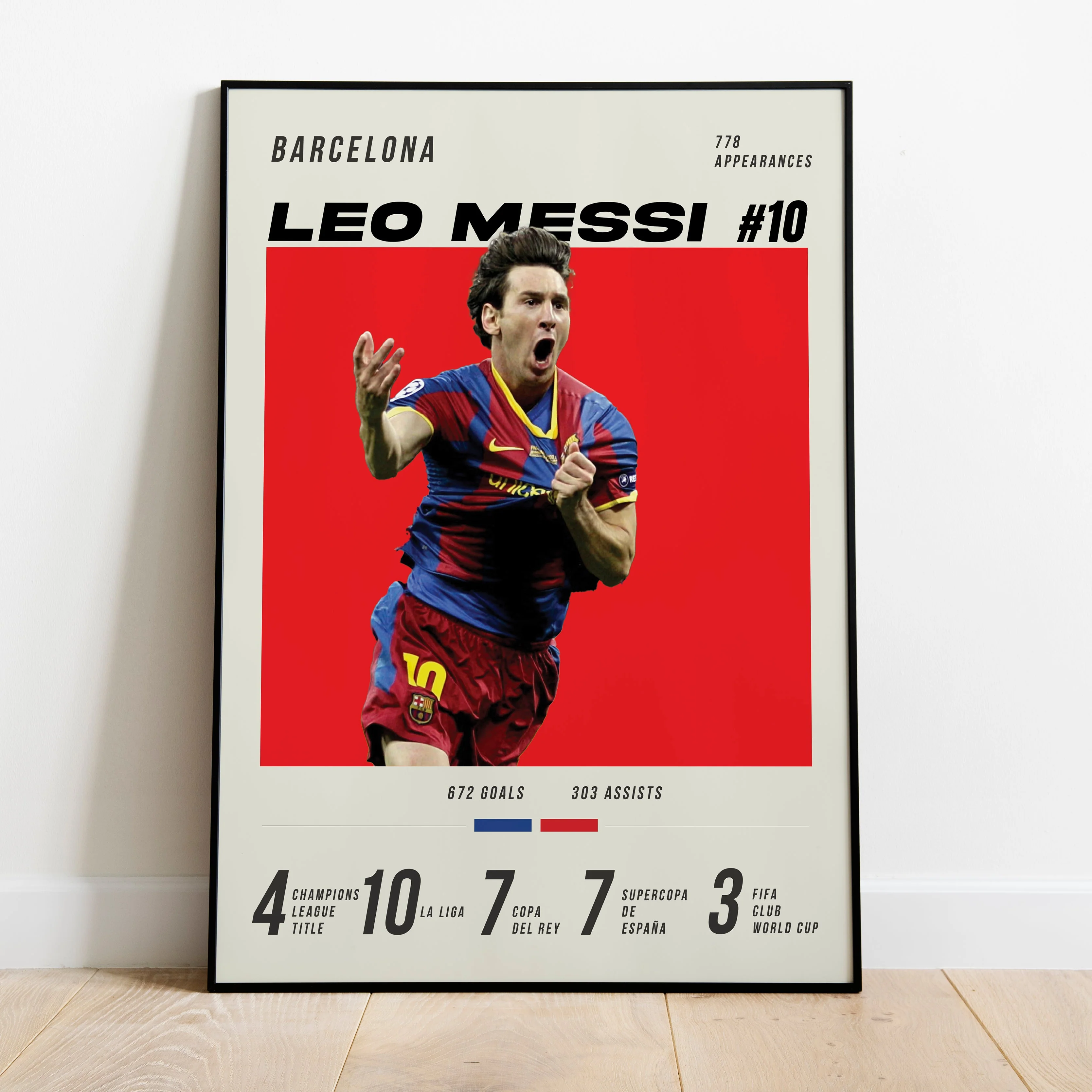 Messi #10 Heavyweight Art Print