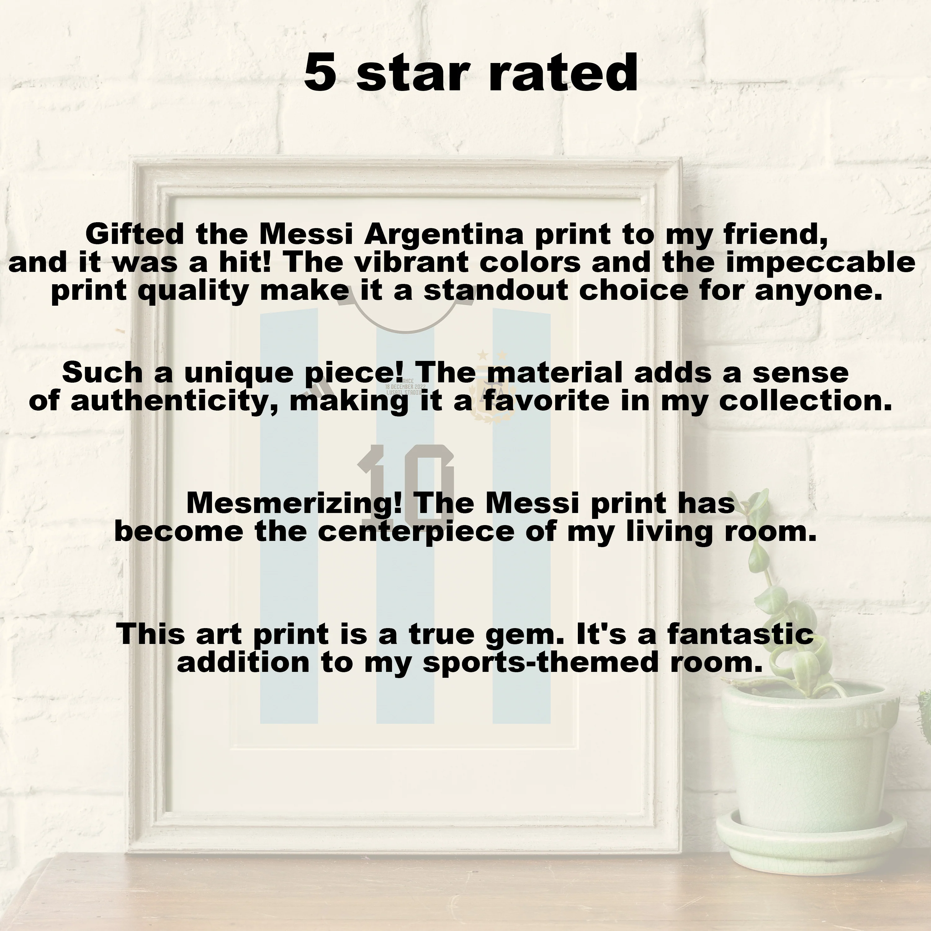 Messi Argentina 22/23 (Front) Heavyweight Art Print - Football Post - Perfect Gift - Birthday Present for Him - Image 6