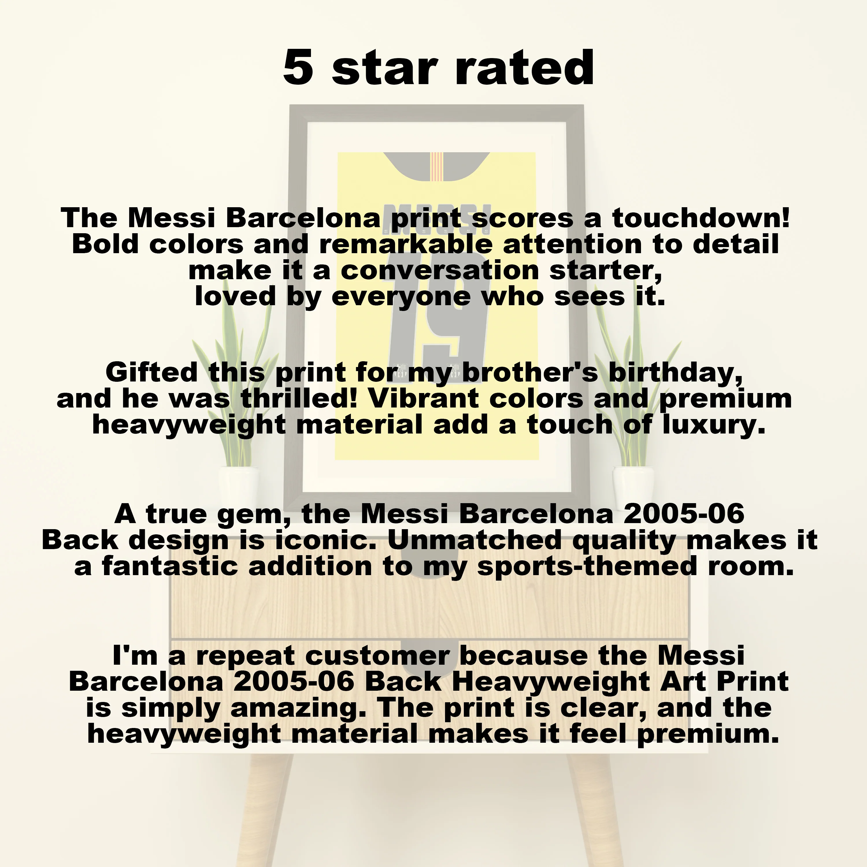 Messi Barcelona 2005/06 (Back) Heavyweight Art Print - Football Post - Perfect Gift - Birthday Present for Him - Image 6